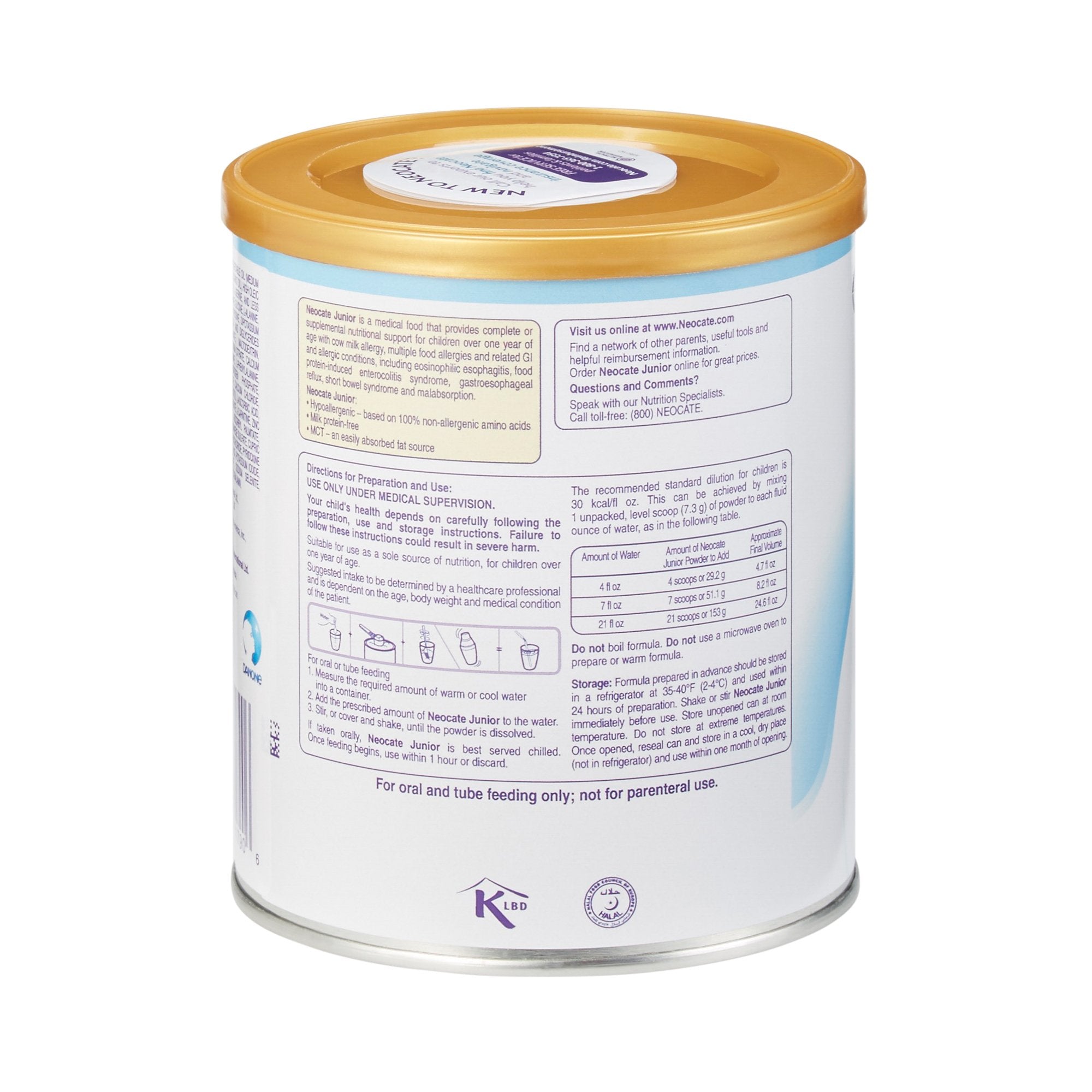 Neocate® Junior Pediatric Oral Supplement, 14.1-ounce can (1 Unit)