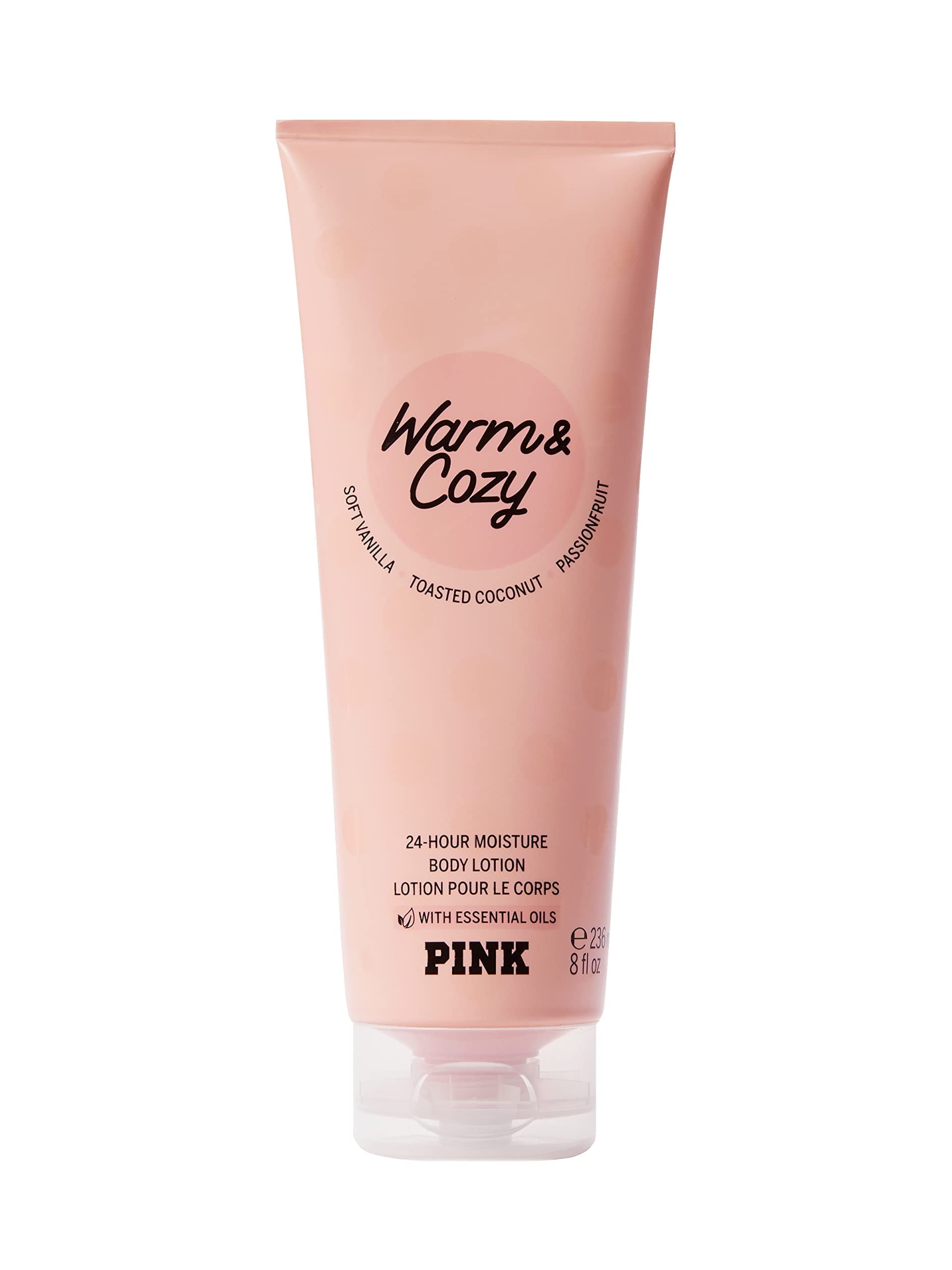Victoria'S Secret PINK Warm & Cozy Fragrance Lotion, Notes of Vanilla, Coconut & Passionfruit, Scented Body Lotion for Women (8 Oz)