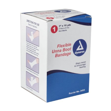 dynarex® Unna Boot Bandage, 3 Inch x 10 Yard (12 Units)