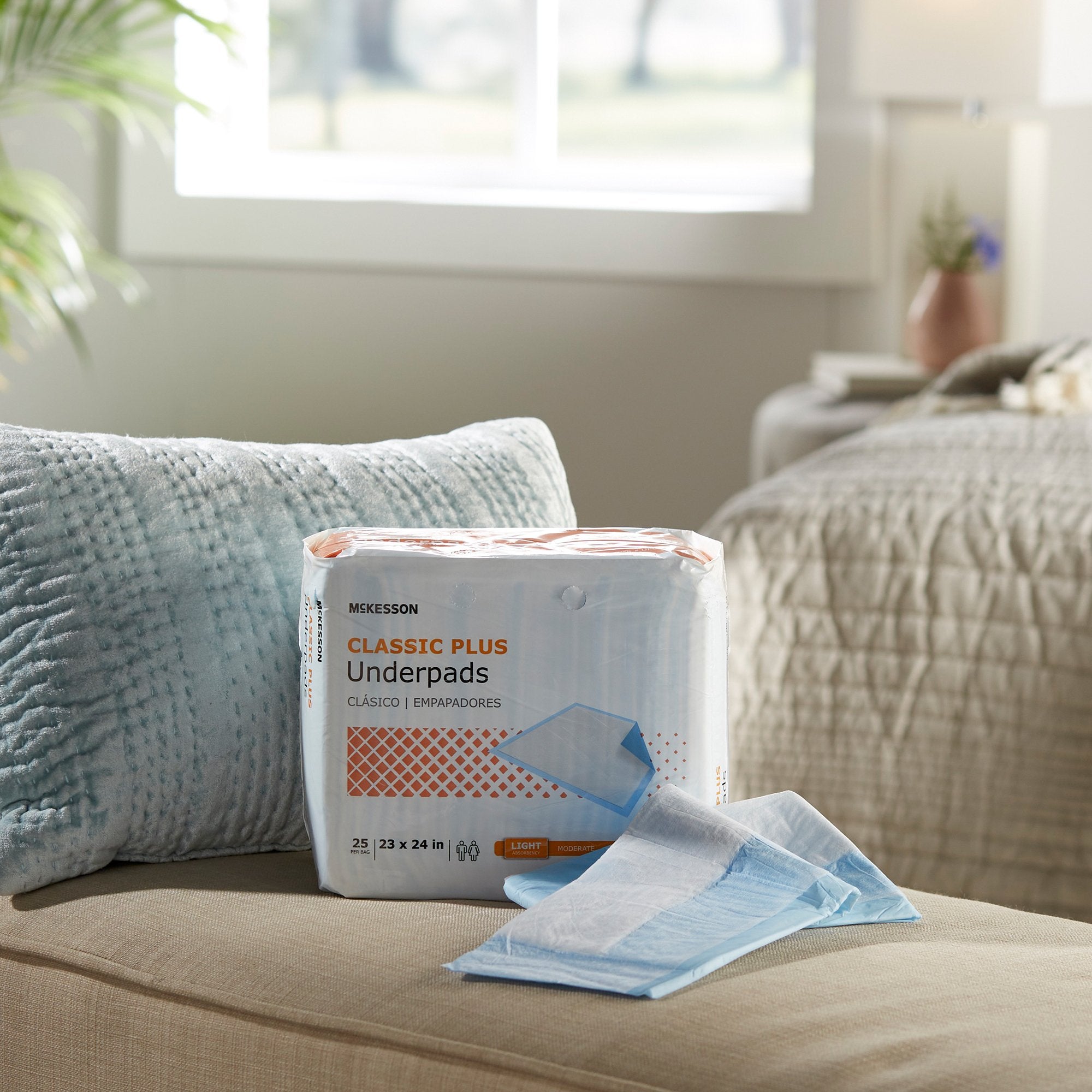 McKesson Classic Plus Underpad, 23 x 24 Inch (25 Units)