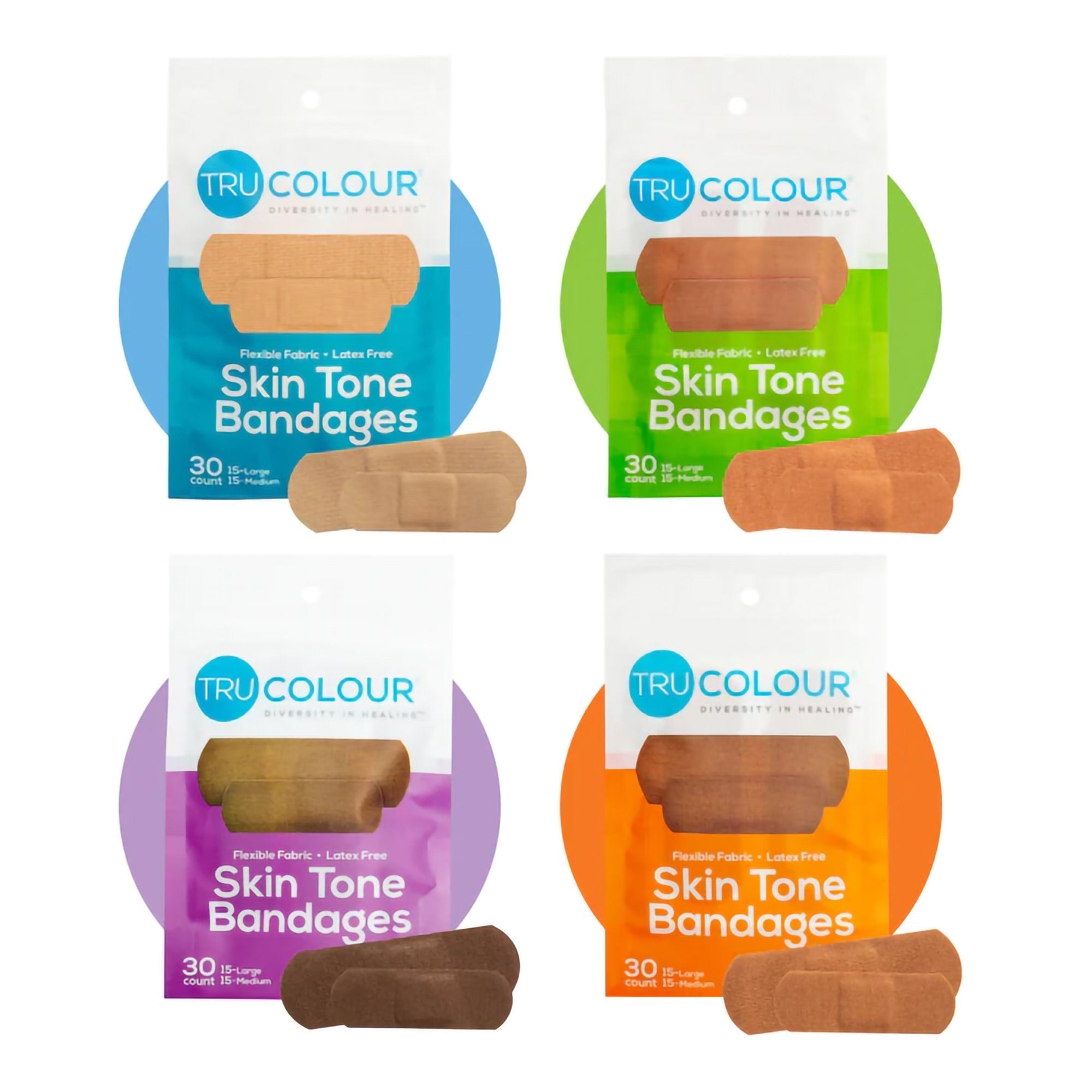 TruColour® Beige / Olive / Brown / Dark Brown Adhesive Strip, 1 x 3 Inch (120 Units)