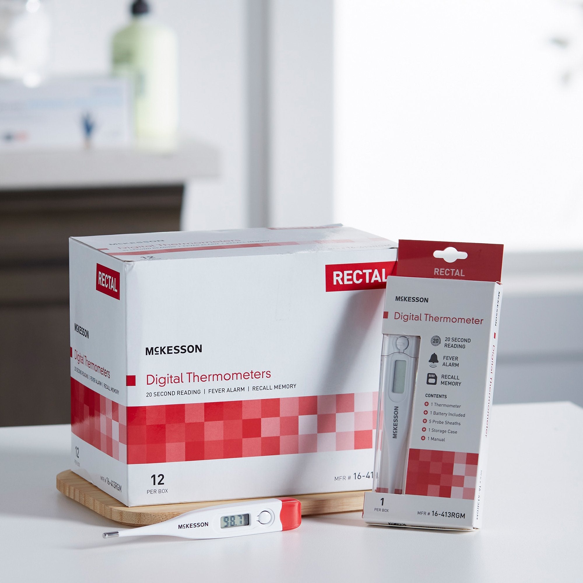 Digital Stick Thermometer McKesson Oral / Rectal / Axillary Probe Handheld - image 6