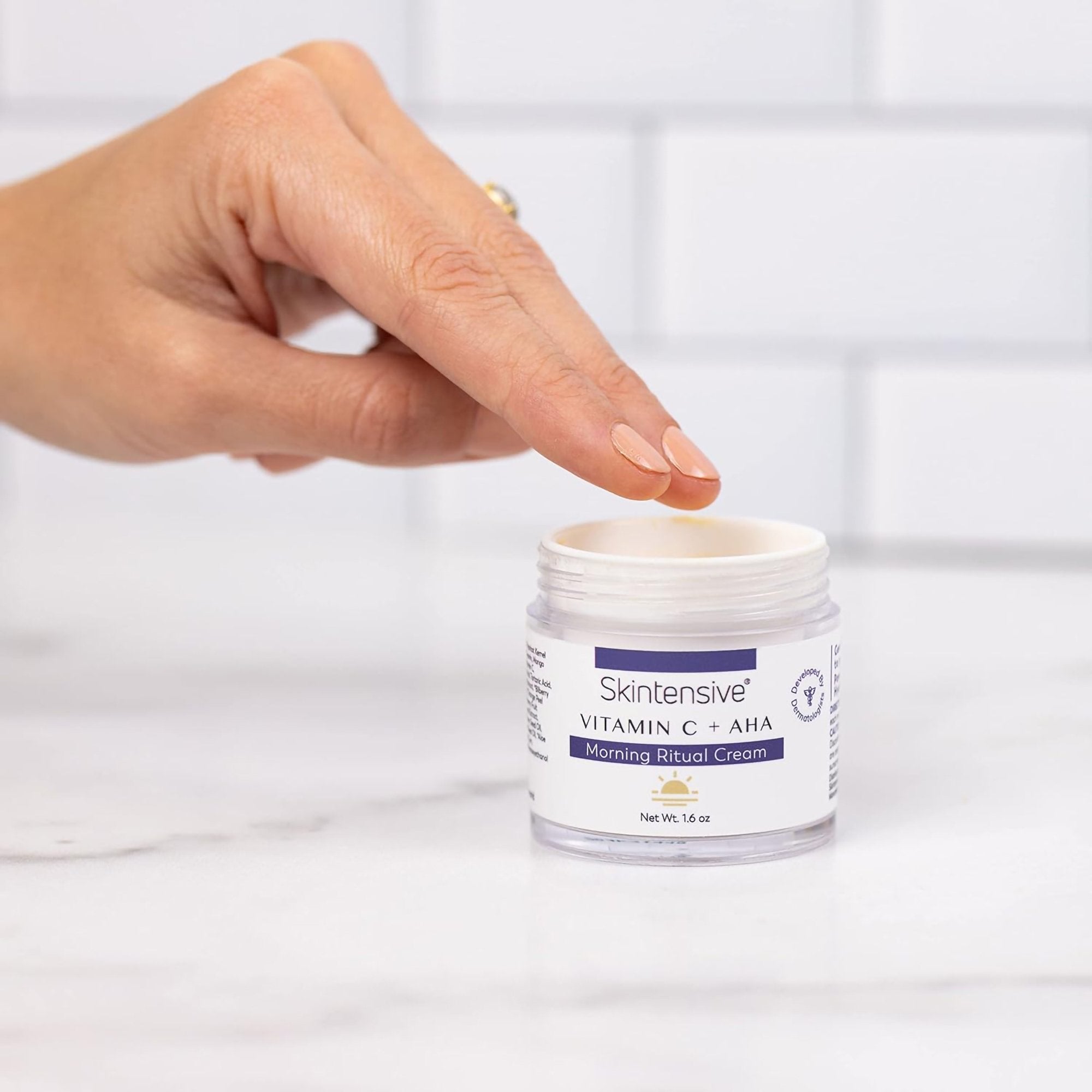 Facial Moisturizer Skintensive® Vitamin C + AHA Morning Ritual Cream 1.6 oz. Jar Unscented Cream - image 7