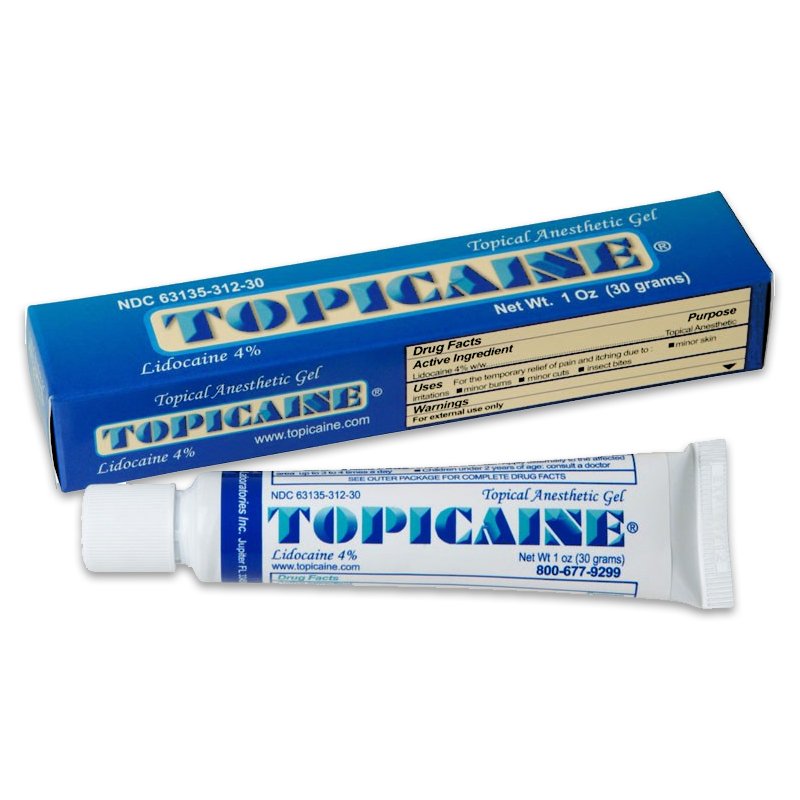 Topical Pain Relief Topicaine® 4% Strength Lidocaine Topical Gel 30 Gram