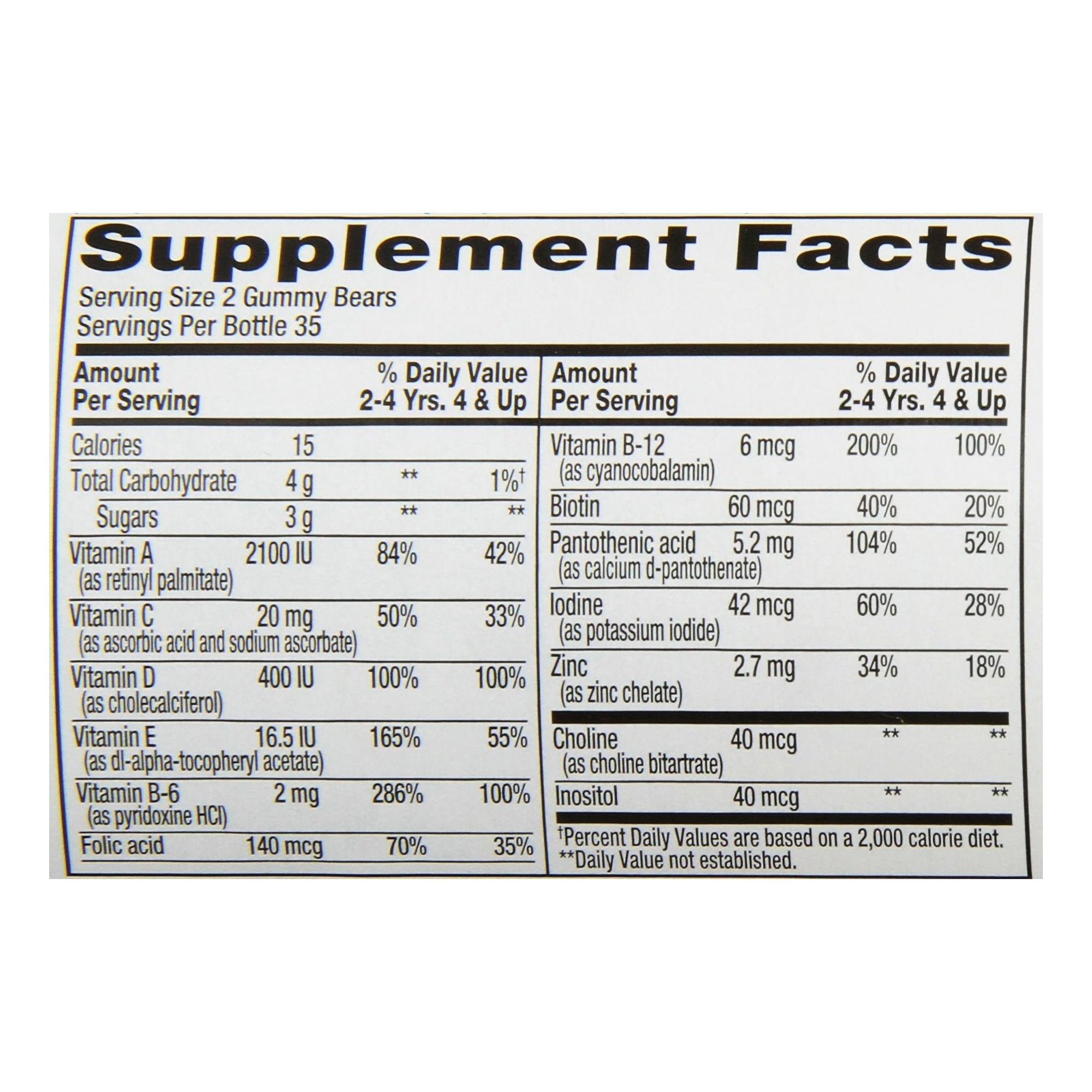 Multivitamin Supplement L'il Critters® Vitamin A / Ascorbic Acid / Vitamin D 2,100 IU - 400 IU - 20 mg Strength Gummy 70 per Bottle Assorted Fruit Flavor - image 4