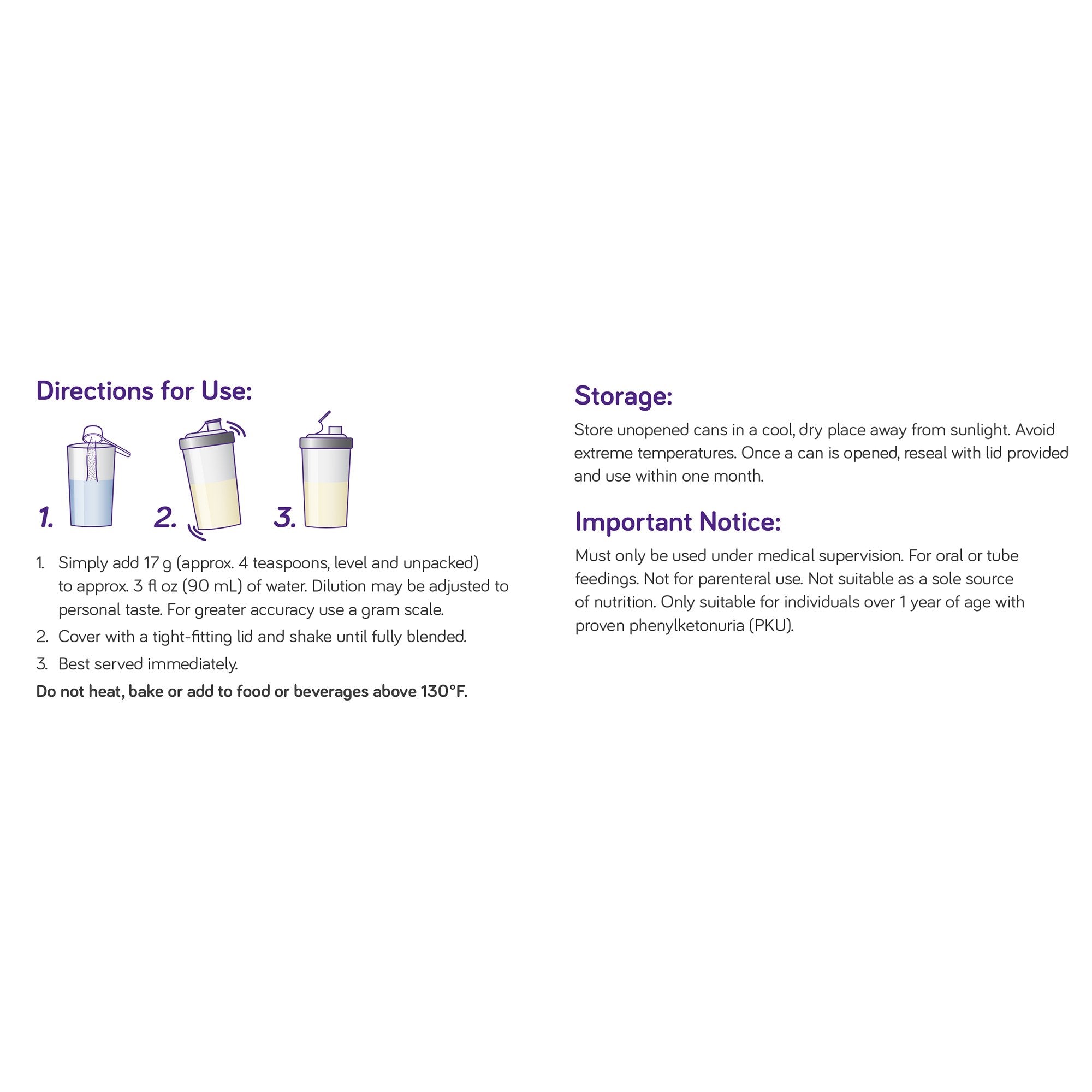 Oral Supplement PhenylAde®60 Unflavored Powder 16 oz. / 454 Gram Canister - image 4