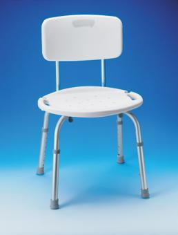 Bath Bench Carex® Without Arms Aluminum Frame With Backrest 20 Inch Seat Width 350 lbs. Weight Capacity