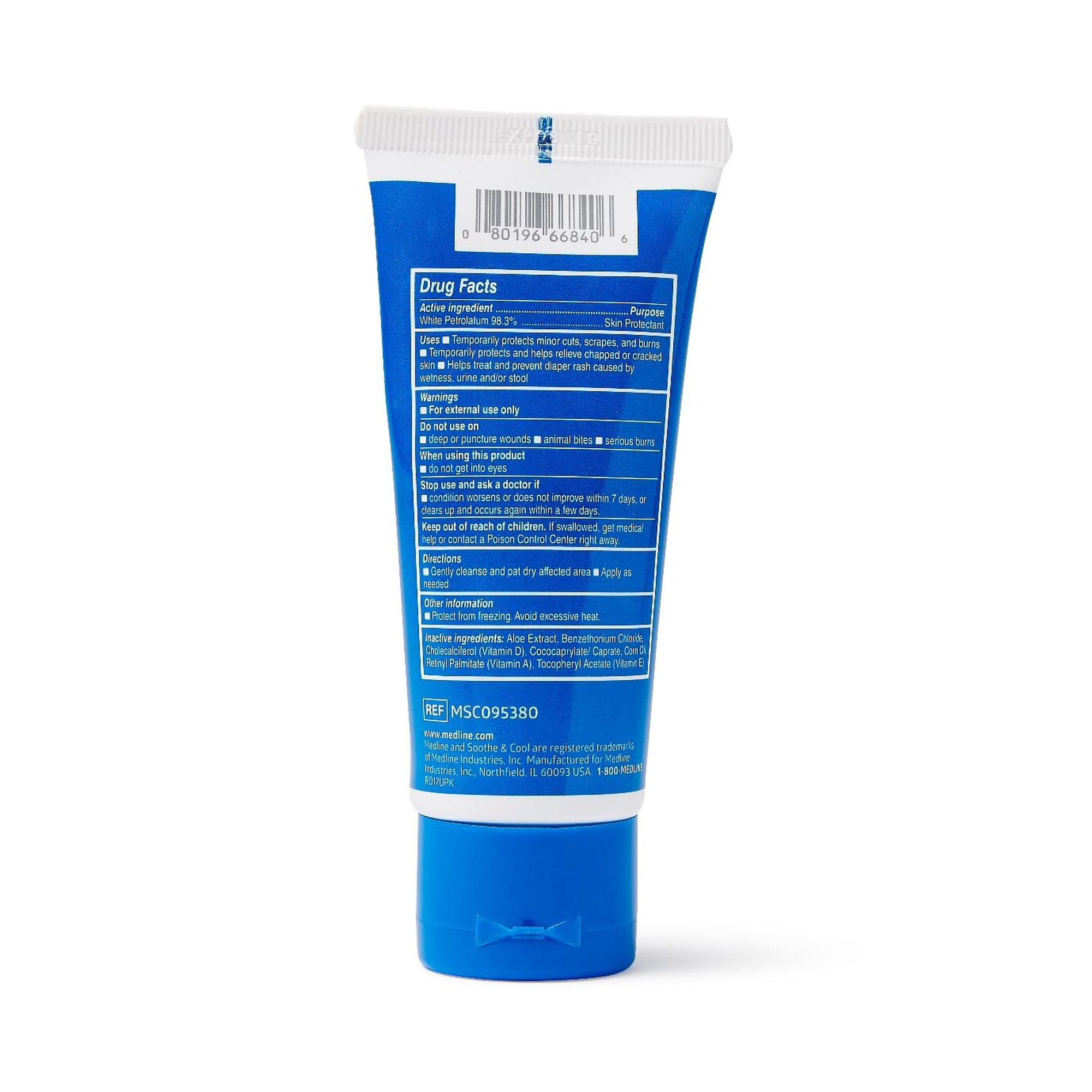 Skin Protectant Medline Remedy® Essentials Prevent 2 oz. Tube Unscented Ointment CHG Compatible - image 2