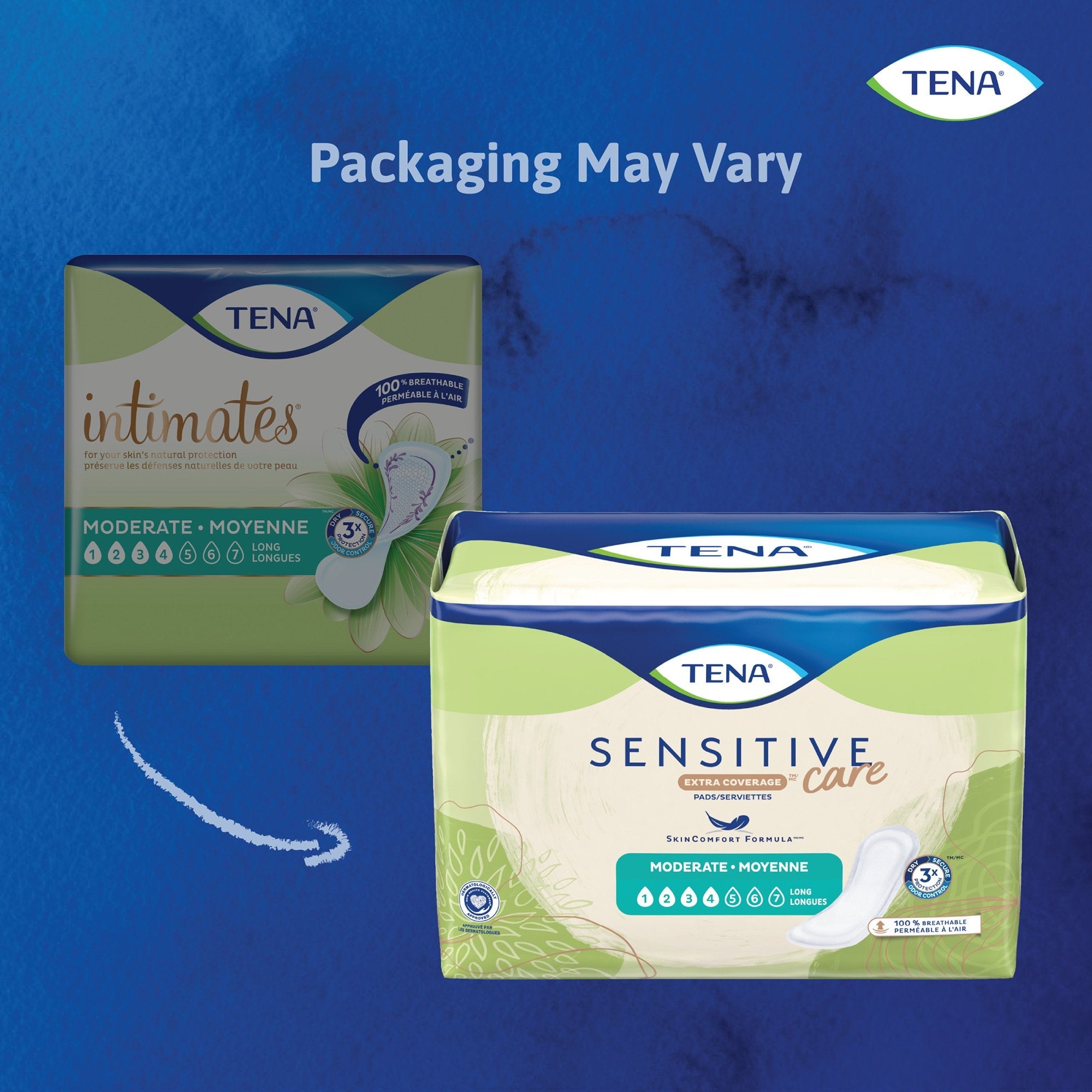Tena Intimates Moderate Bladder Control Pads, 11" - 20 Pack, Odor Protection