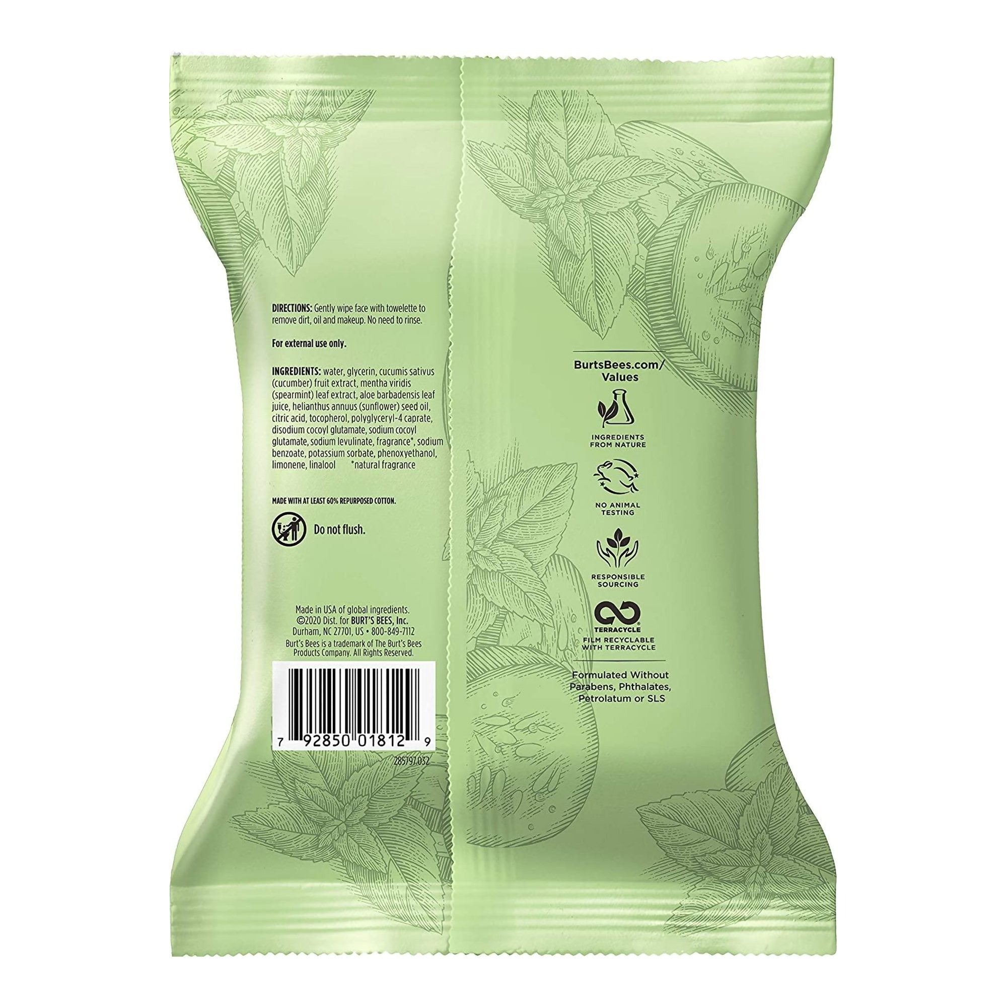 Facial Cleanser Burt's Bees® Wipe 30 per Pack Soft Pack Scented - image 2
