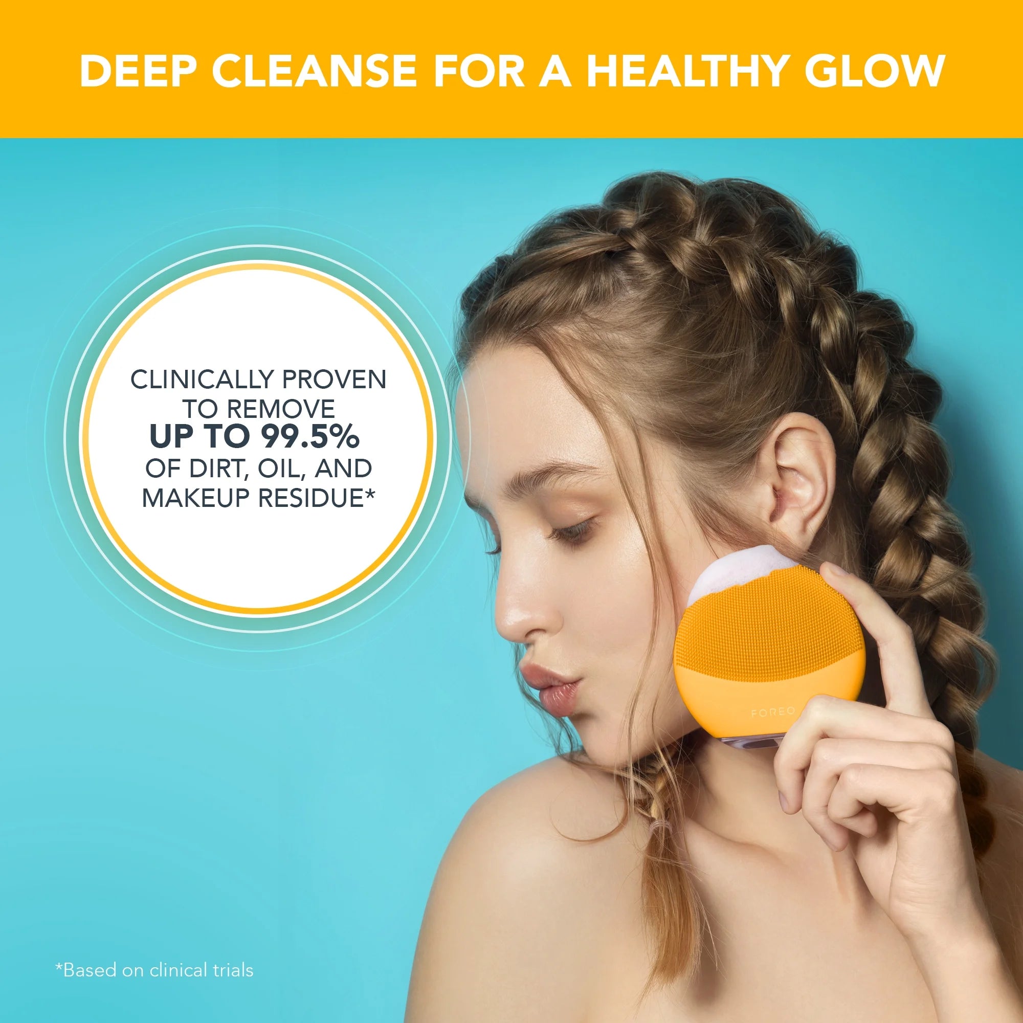 LUNA Mini 3 Smart Facial Cleansing Massager for All Skin Types - Sunflower Yellow