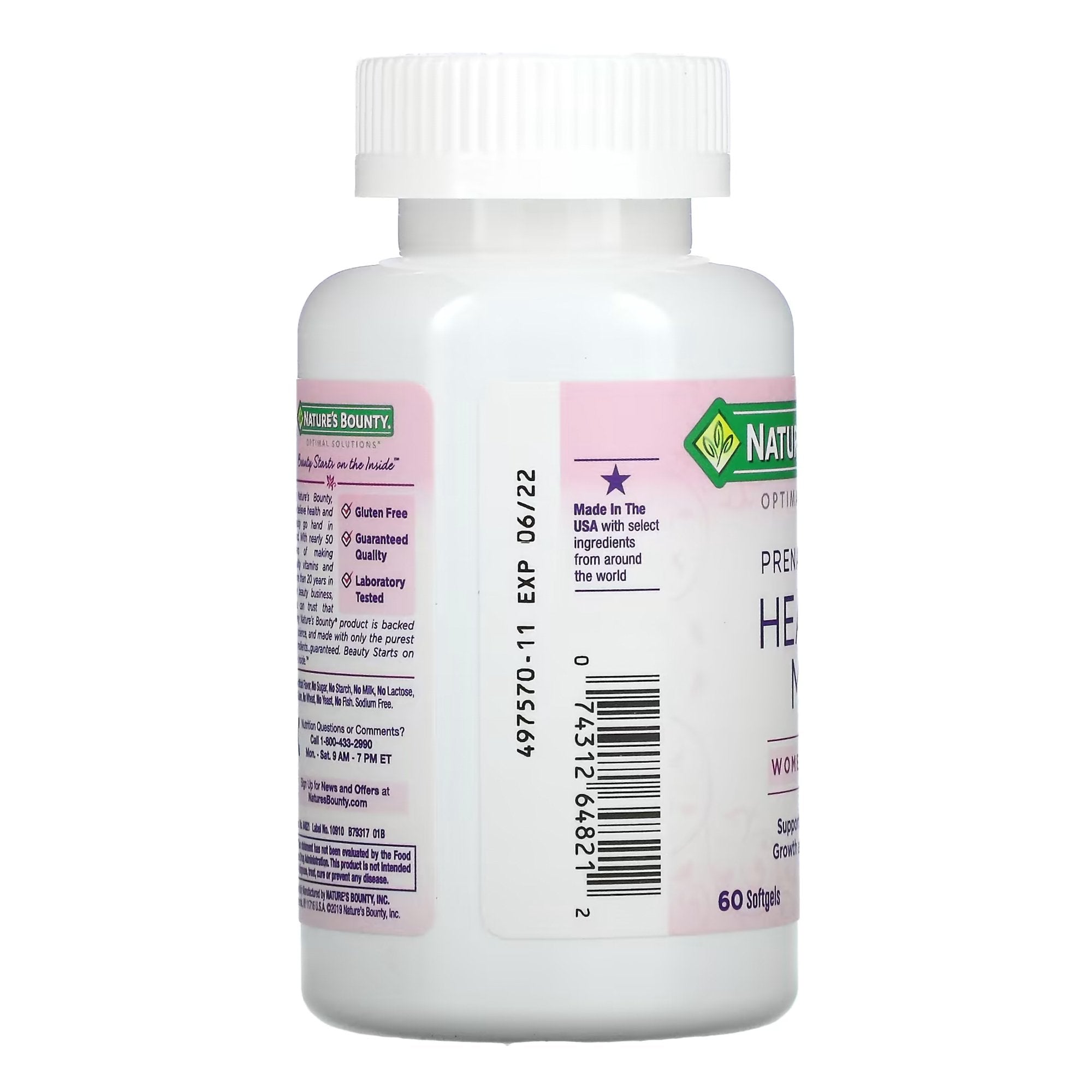 Prenatal Supplement Nature's Bounty® Healthy MOM 200 mg Strength Softgel 60 per Bottle (1 Unit)