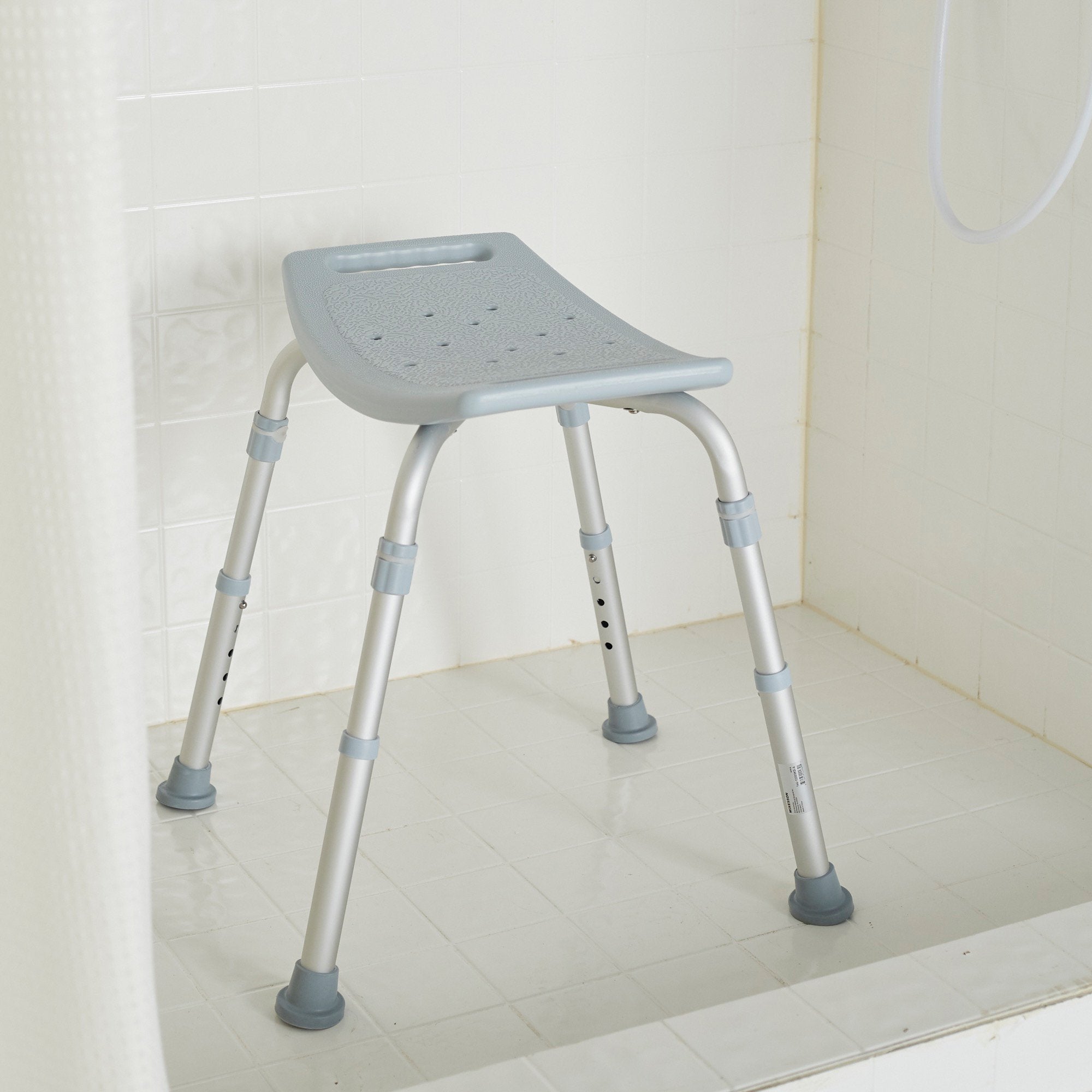 Bath Bench McKesson Without Arms Aluminum Frame Without Backrest 19-1/4 Inch Seat Width 300 lbs. Weight Capacity - image 4