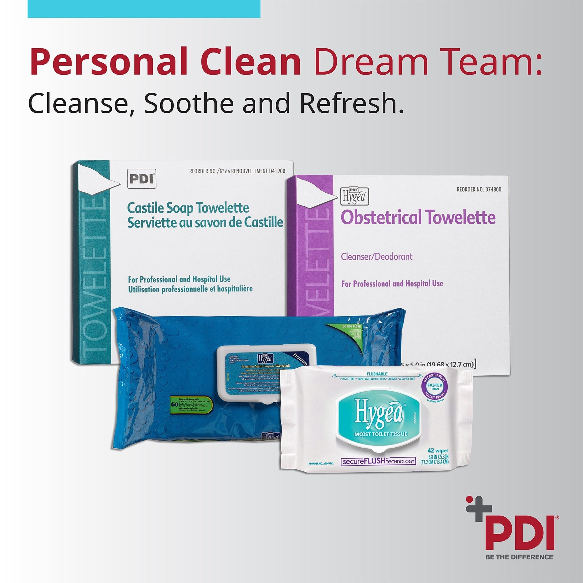 PDI® Scented Castile Soap Towelettes, Individual Packet (100 Units)