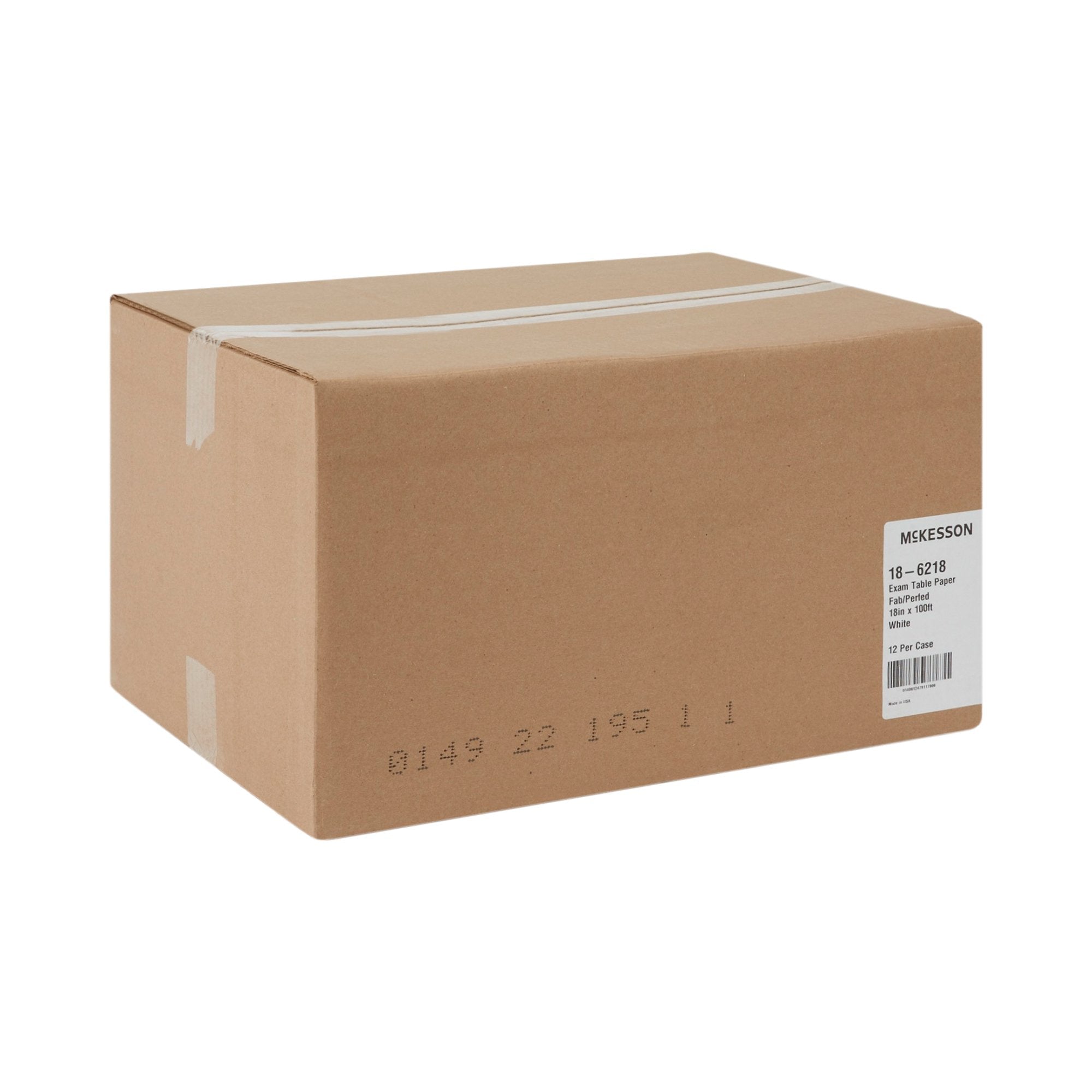 McKesson Crepe Table Paper, 18 Inch x 100 Foot, White (12 Units)
