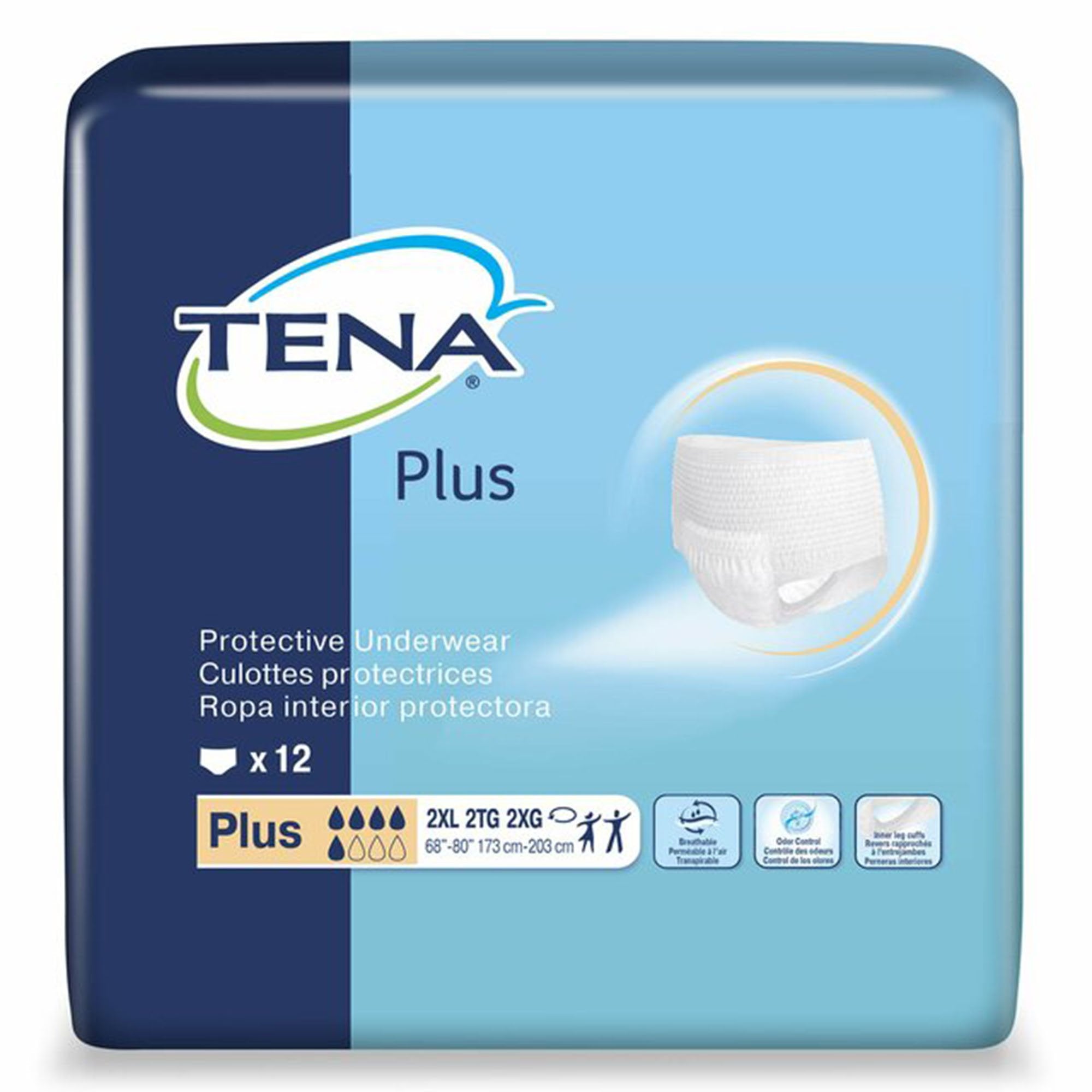 Tena® Plus Absorbent Underwear, Extra Extra Large (12 Units)