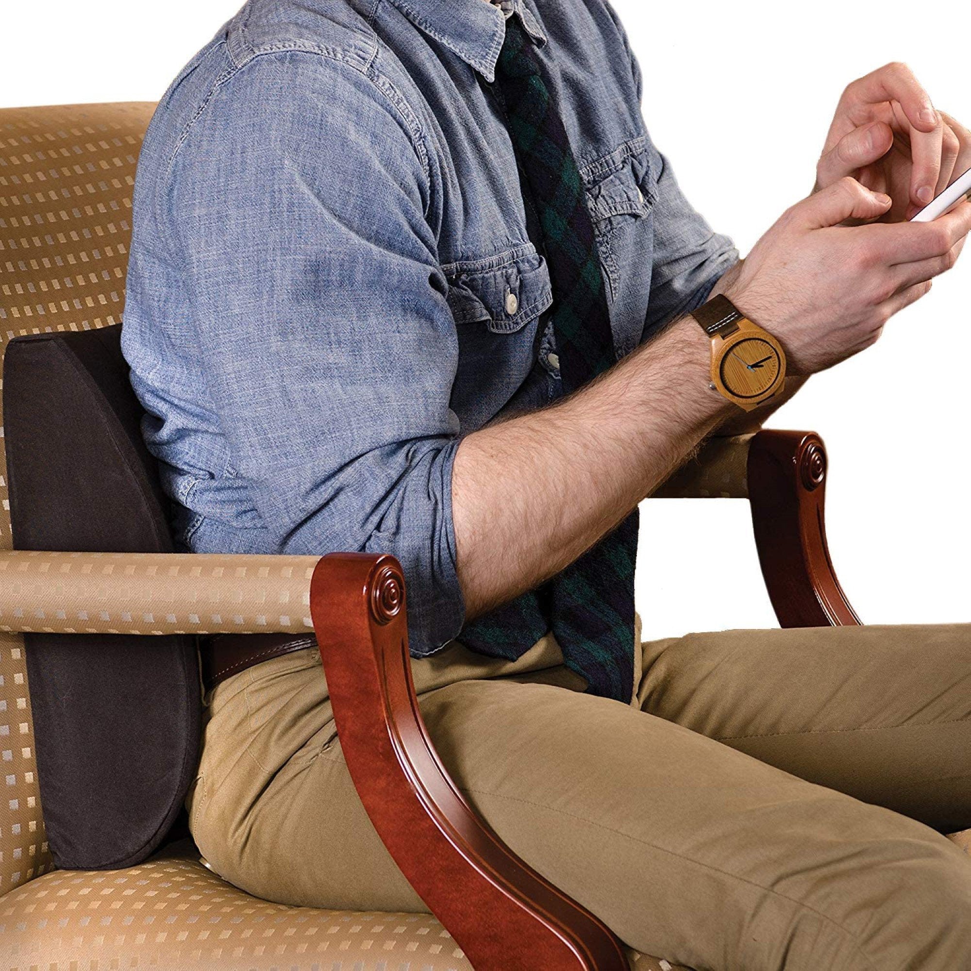 DMI® Lumbar Seat Cushion, Black, 14 x 13 x 3 in. (1 Unit)