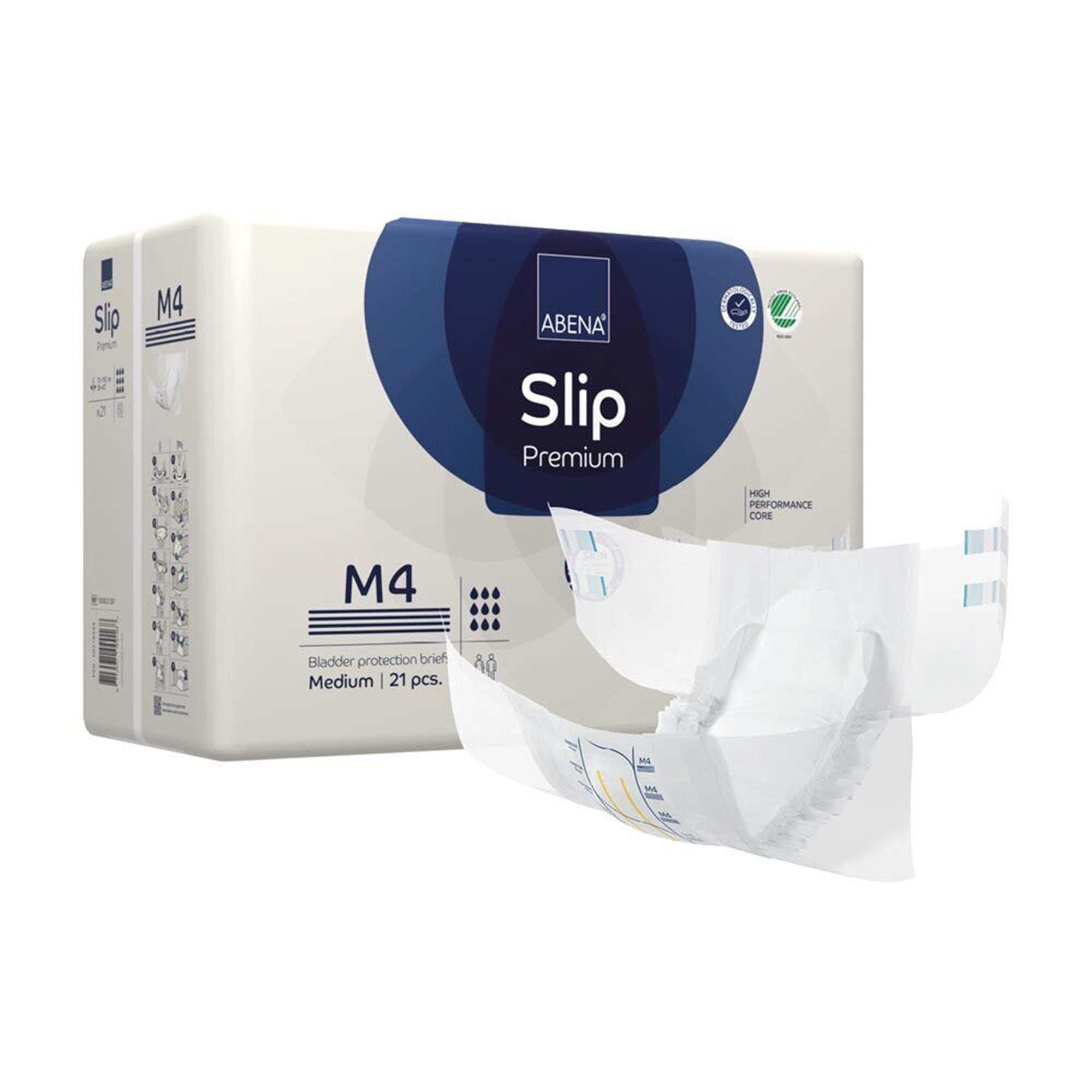 Abena® Slip Premium M4 Medium Incontinence Briefs, 21 Pack - High Absorbency