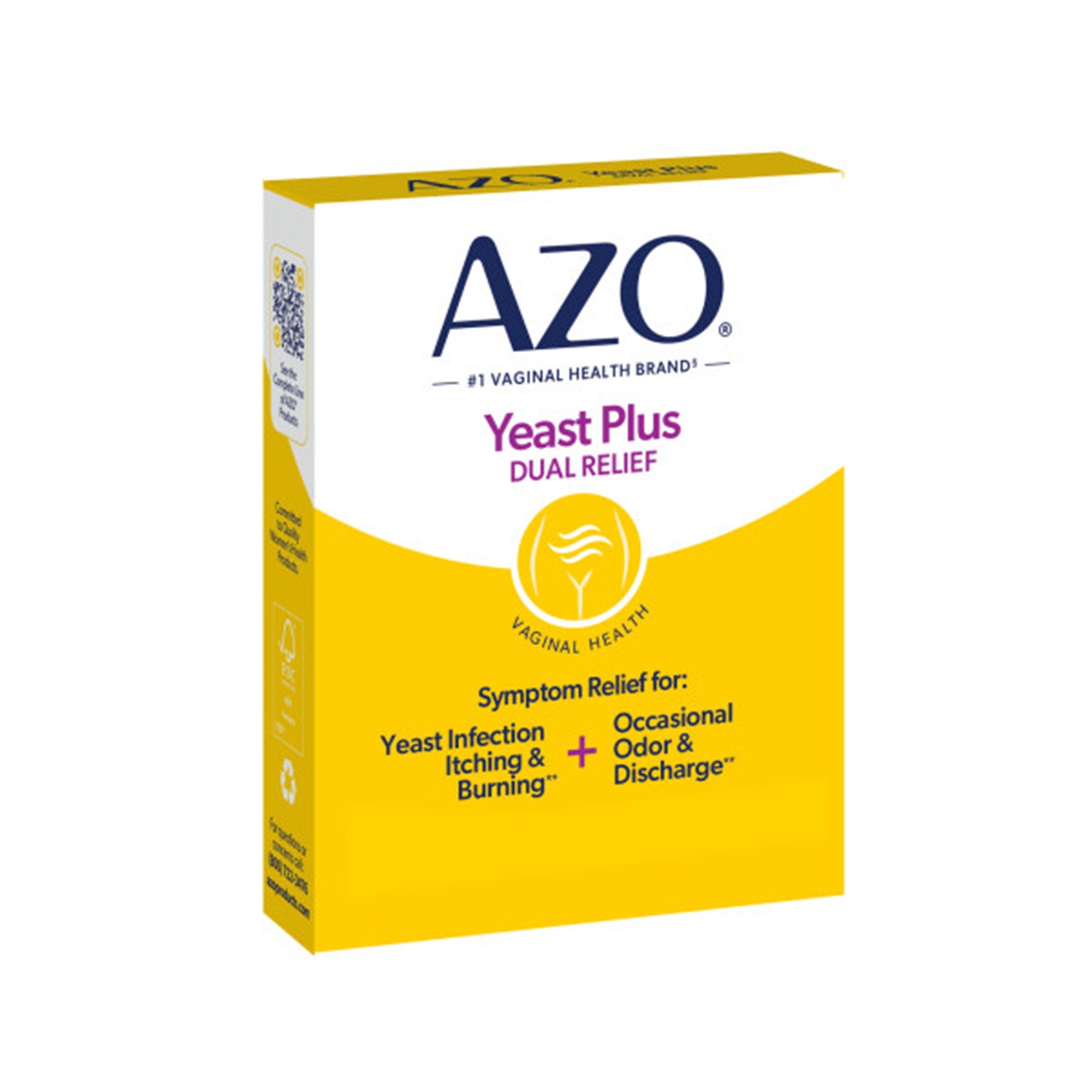 Pain Relief AZO® Yeast® Plus 30X - 30X - 12X -12X Strength Candida Albicans / Kreosotum / Natrium Muriaticum / Sulphur Tablet 60 per Box - image 2