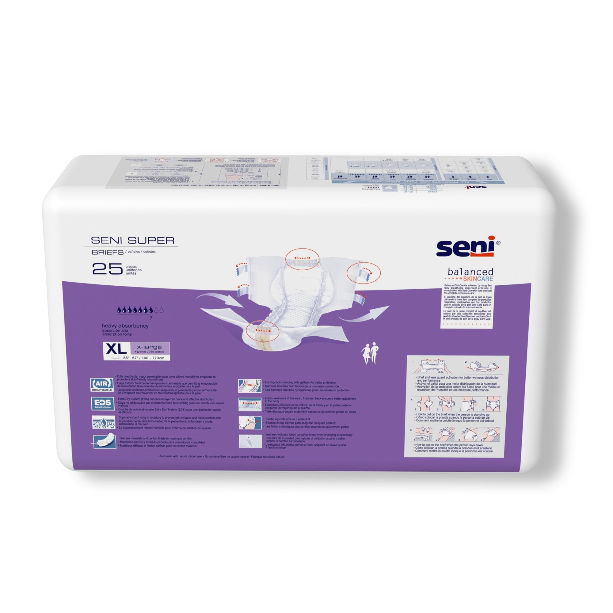 Seni® Super Heavy Absorbency Incontinence Brief, Extra Large (25 Units)