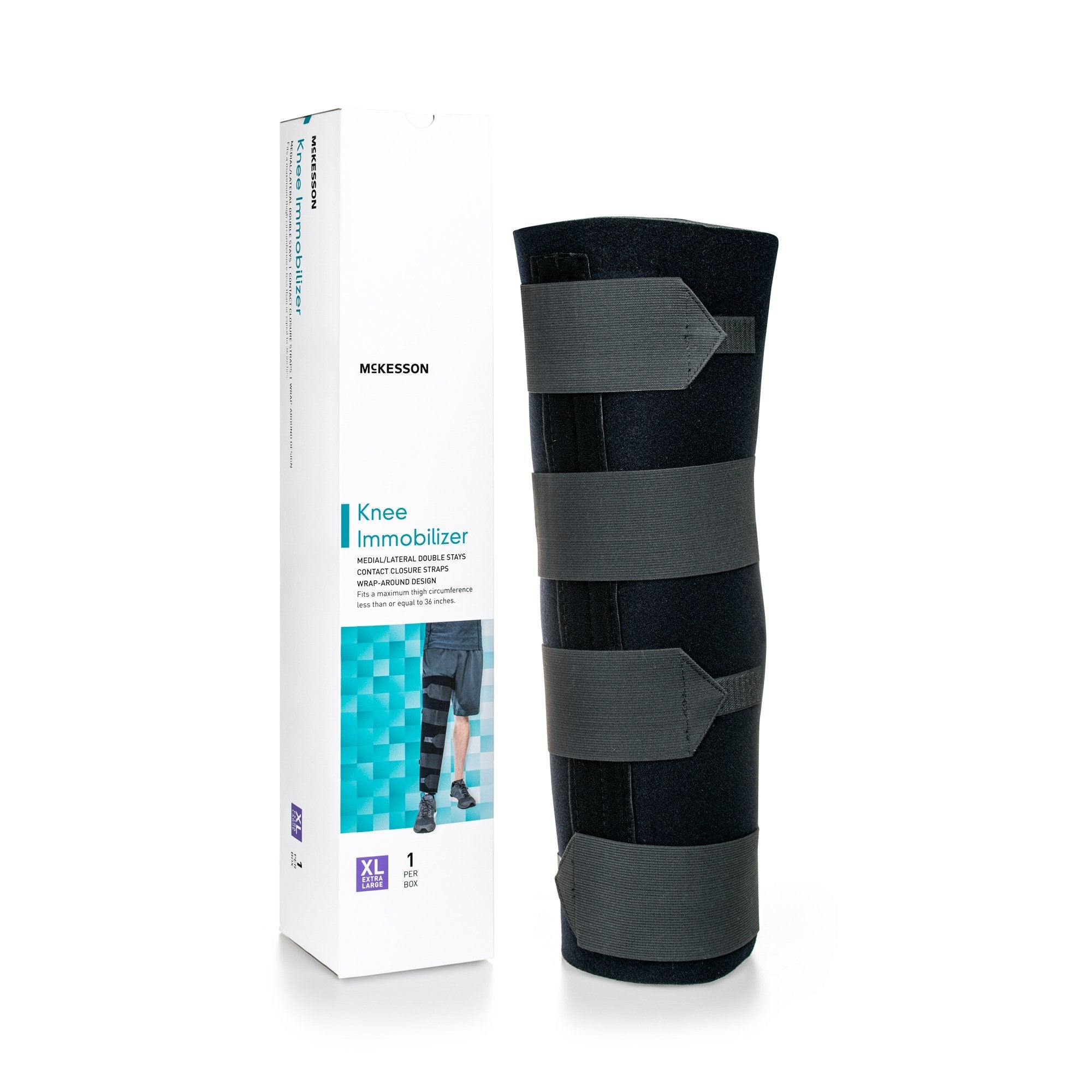 McKesson Knee Immobilizer, 22-Inch Length, Extra Large (1 Unit)