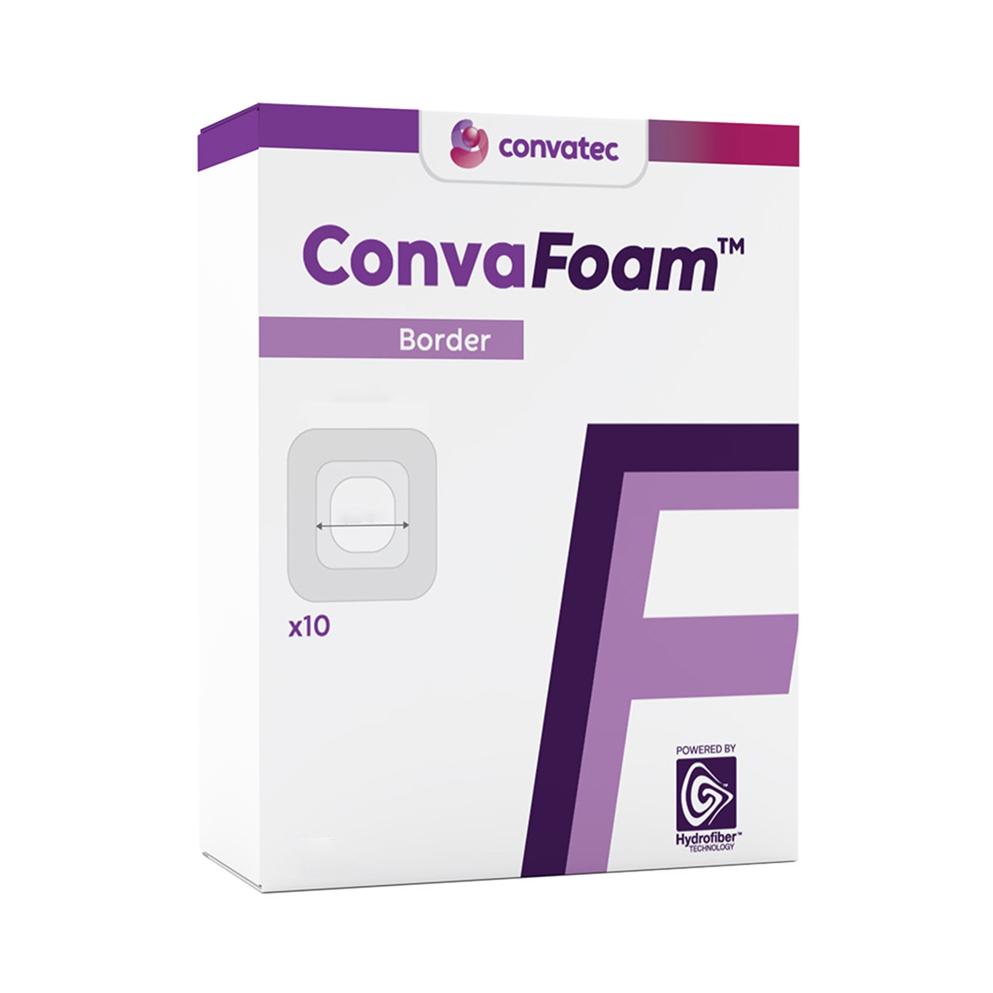ConvaFoam™ Border Silicone Adhesive Foam Dressing, 6 x 6 Inch