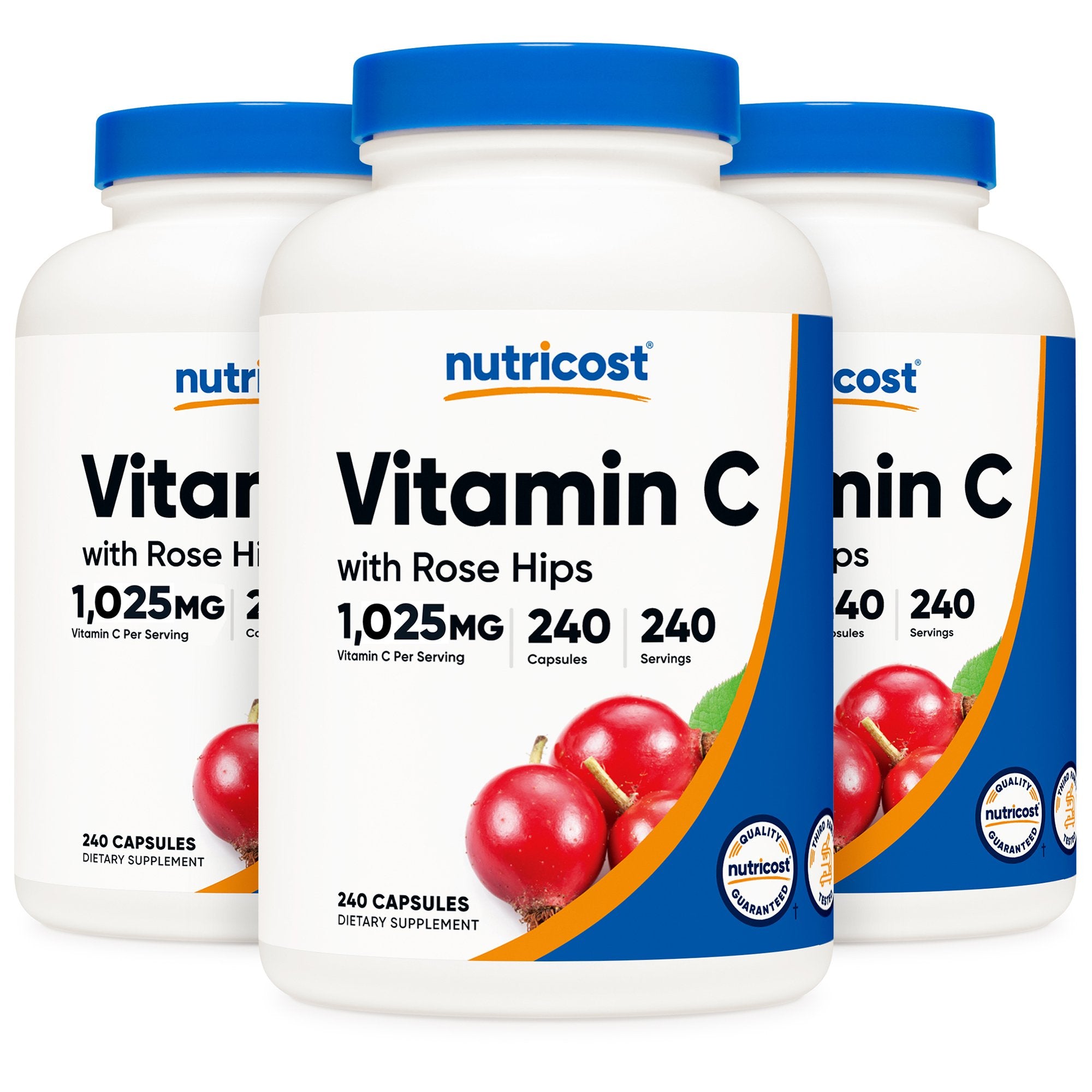 Dietary Supplement nutricost® Vitamin C with Rose Hips Vitamin C / Rose Hips 1,000 mg - 25 mg Strength Capsule 240 Per Bottle - image 4