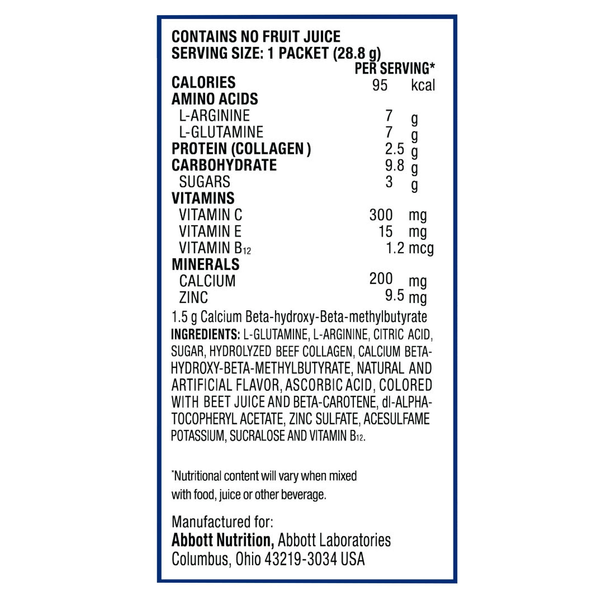 Oral Supplement Juven® Fruit Punch Flavor Powder 1.02 oz. Individual Packet - image 4