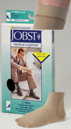 Compression Socks Jobst® Athletic Knee High Large White Closed Toe