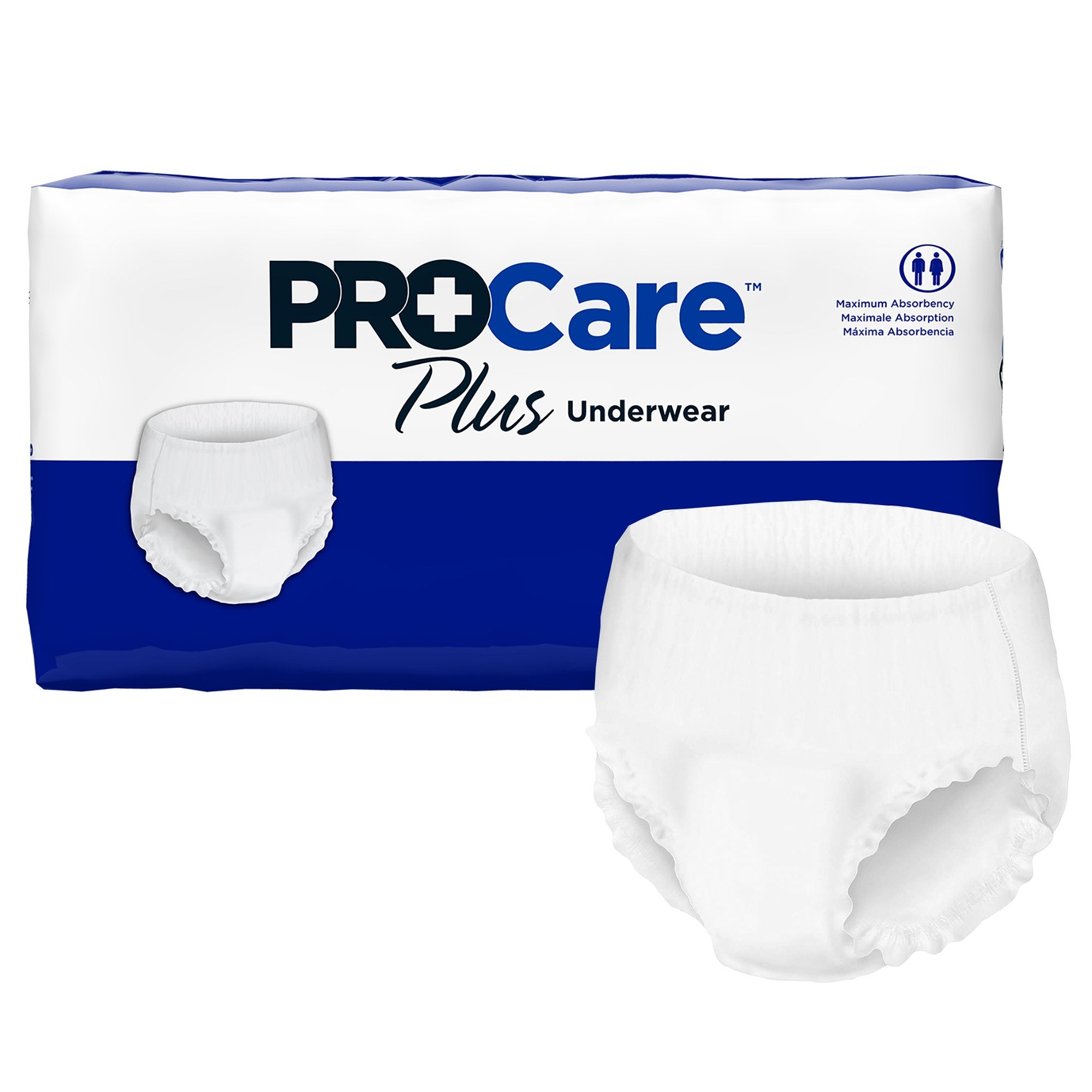 ProCare Plus Large Protective Underwear - Moderate Absorbency, 25-Pack