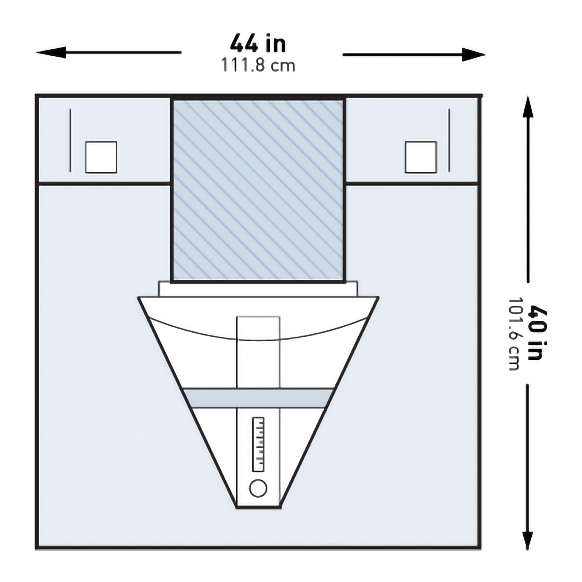 McKesson Sterile Under Buttocks Drape, 44 x 40 Inch