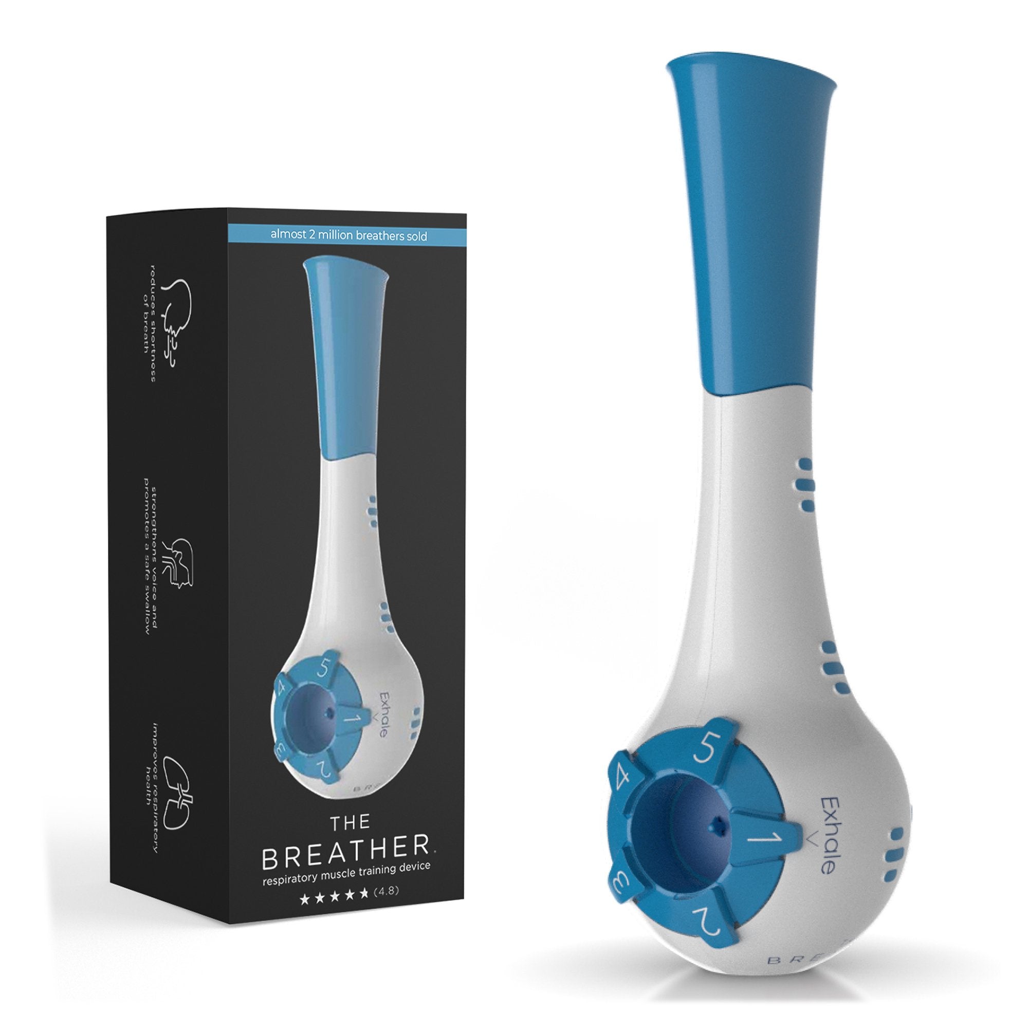 The Breather® Respiratory Exerciser, Blue (120 Units)