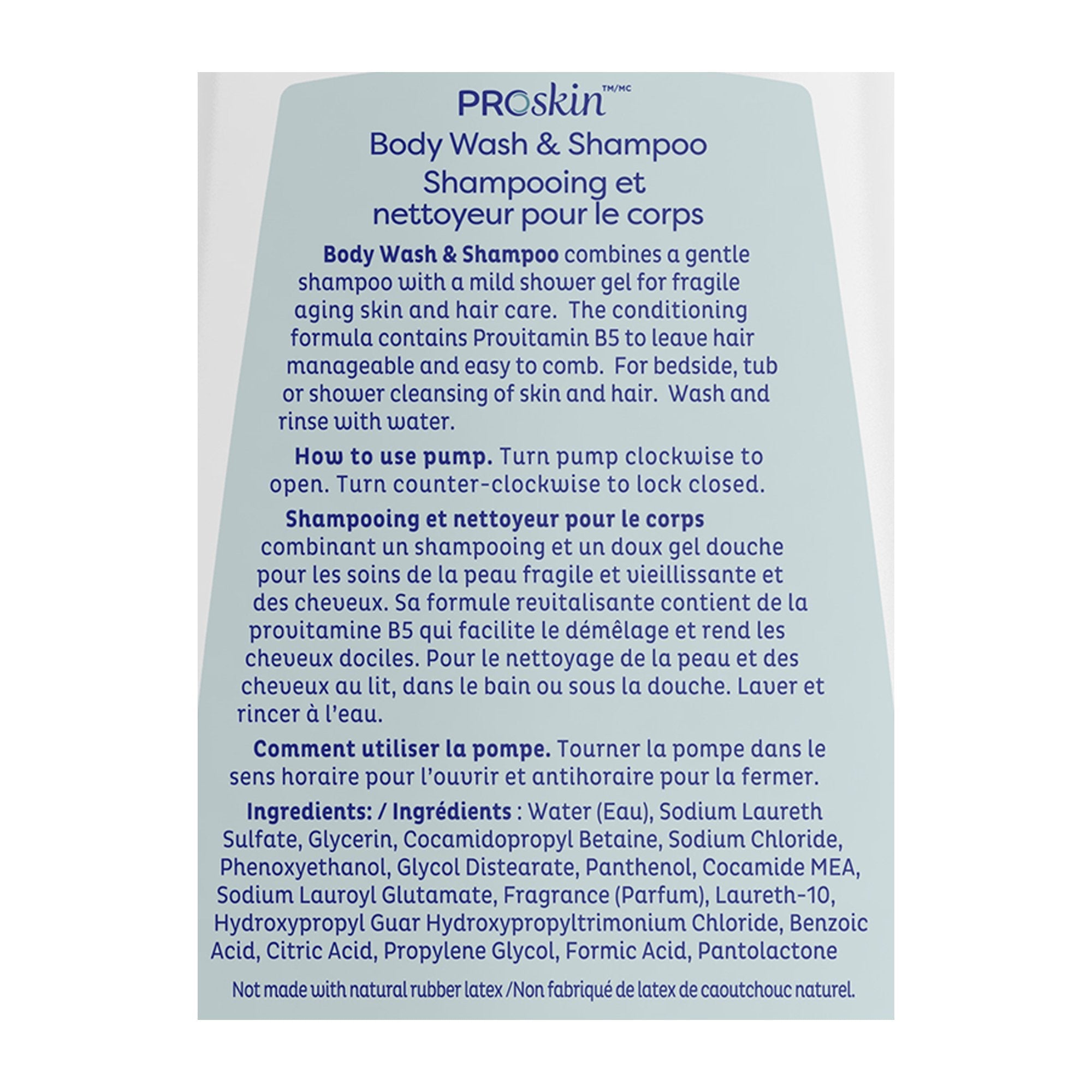 Tena Unscented Shampoo and Body Wash, Pump Bottle, 1,000 mL (1 Unit)