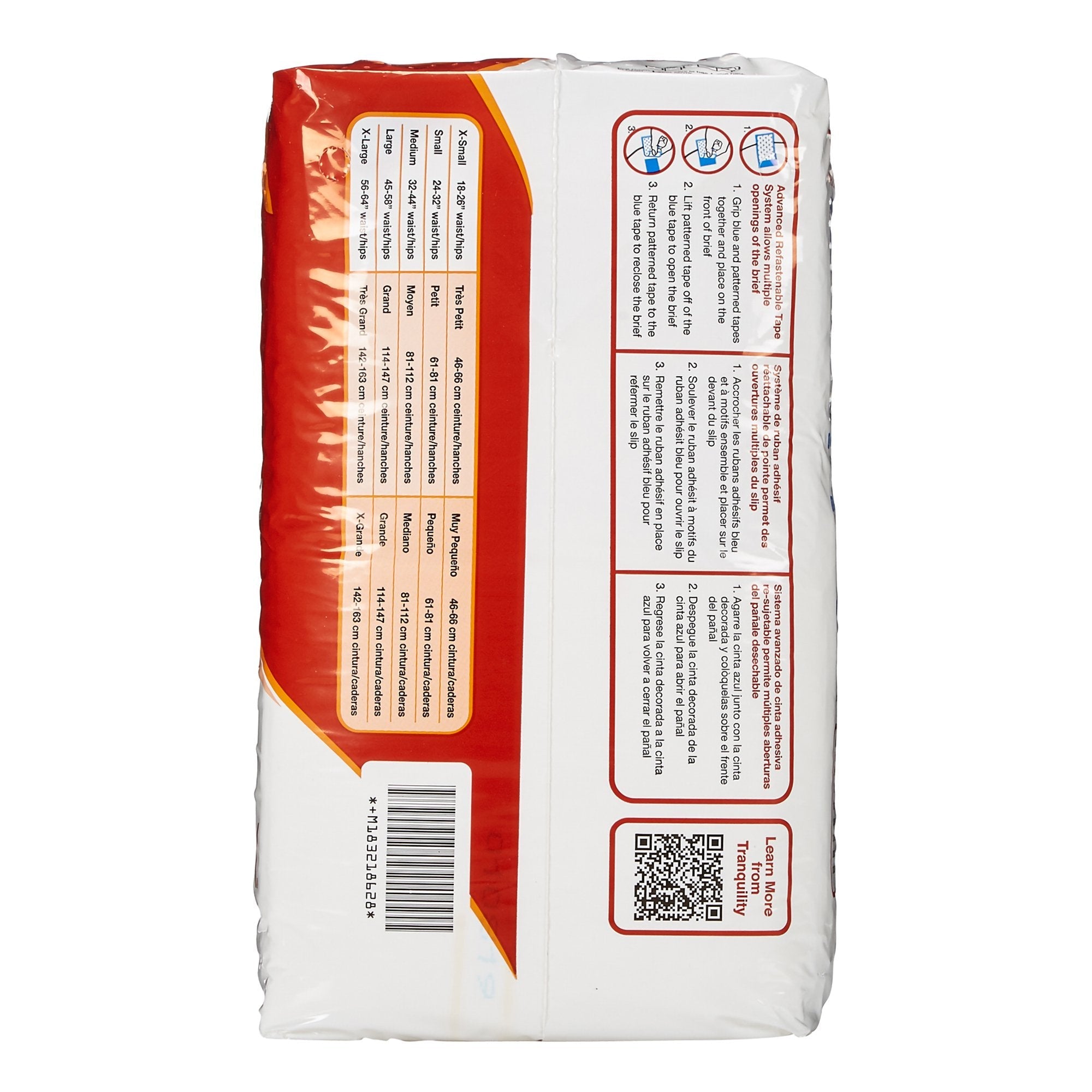 Tranquility® ATN Large Incontinence Briefs - 33 oz Absorbency (12 Pack)