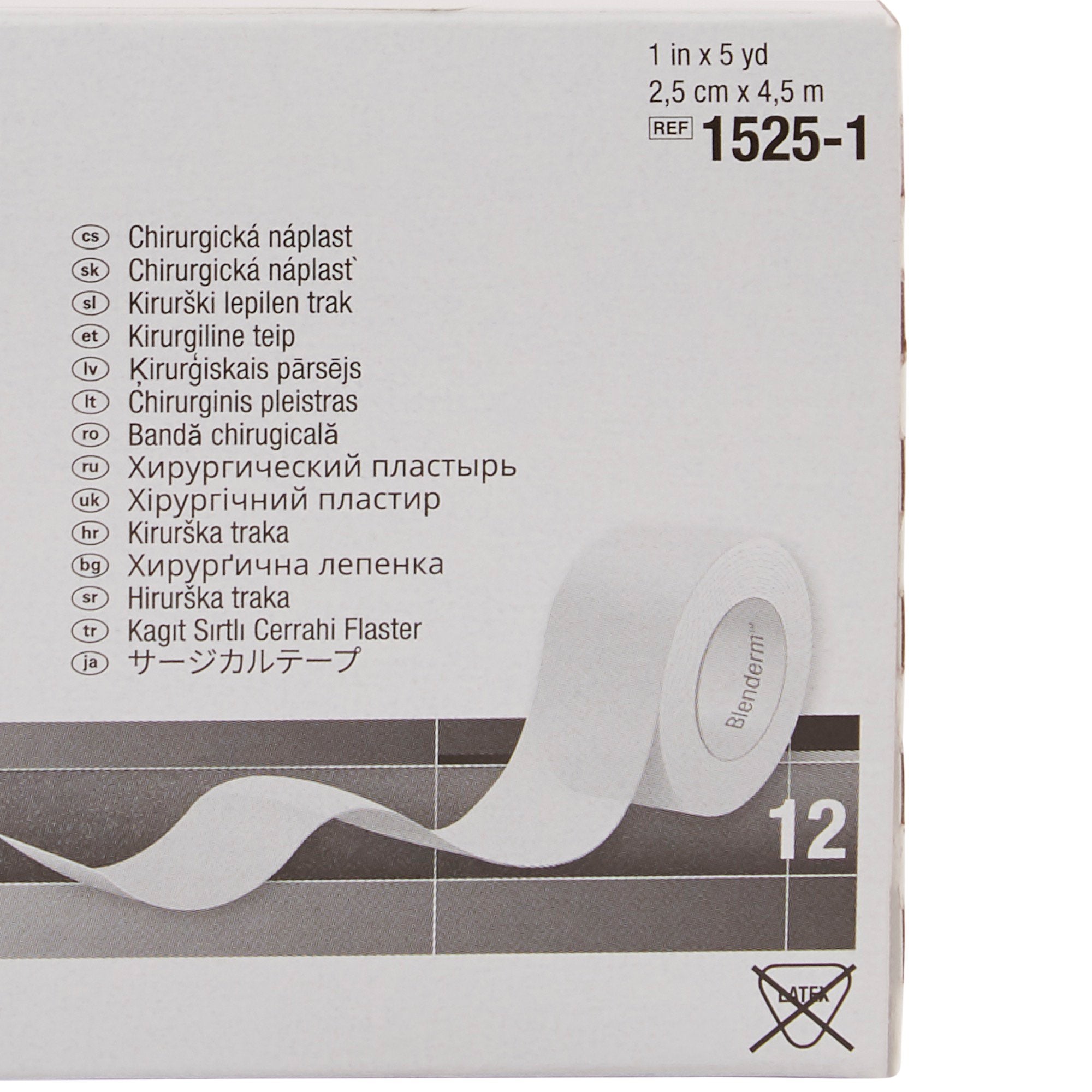 3M™ Blenderm™ Plastic Medical Tape, 1 Inch x 5 Yard, Transparent (12 Units)