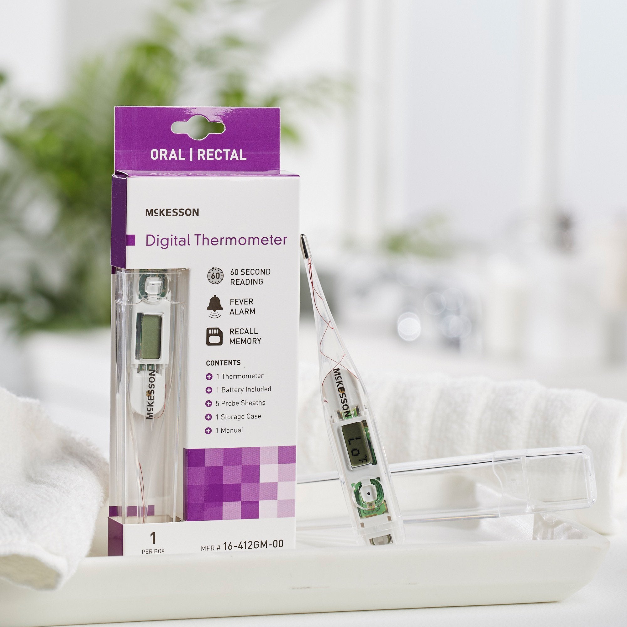 Digital Stick Thermometer McKesson Oral / Rectal / Axillary Probe Handheld - image 6