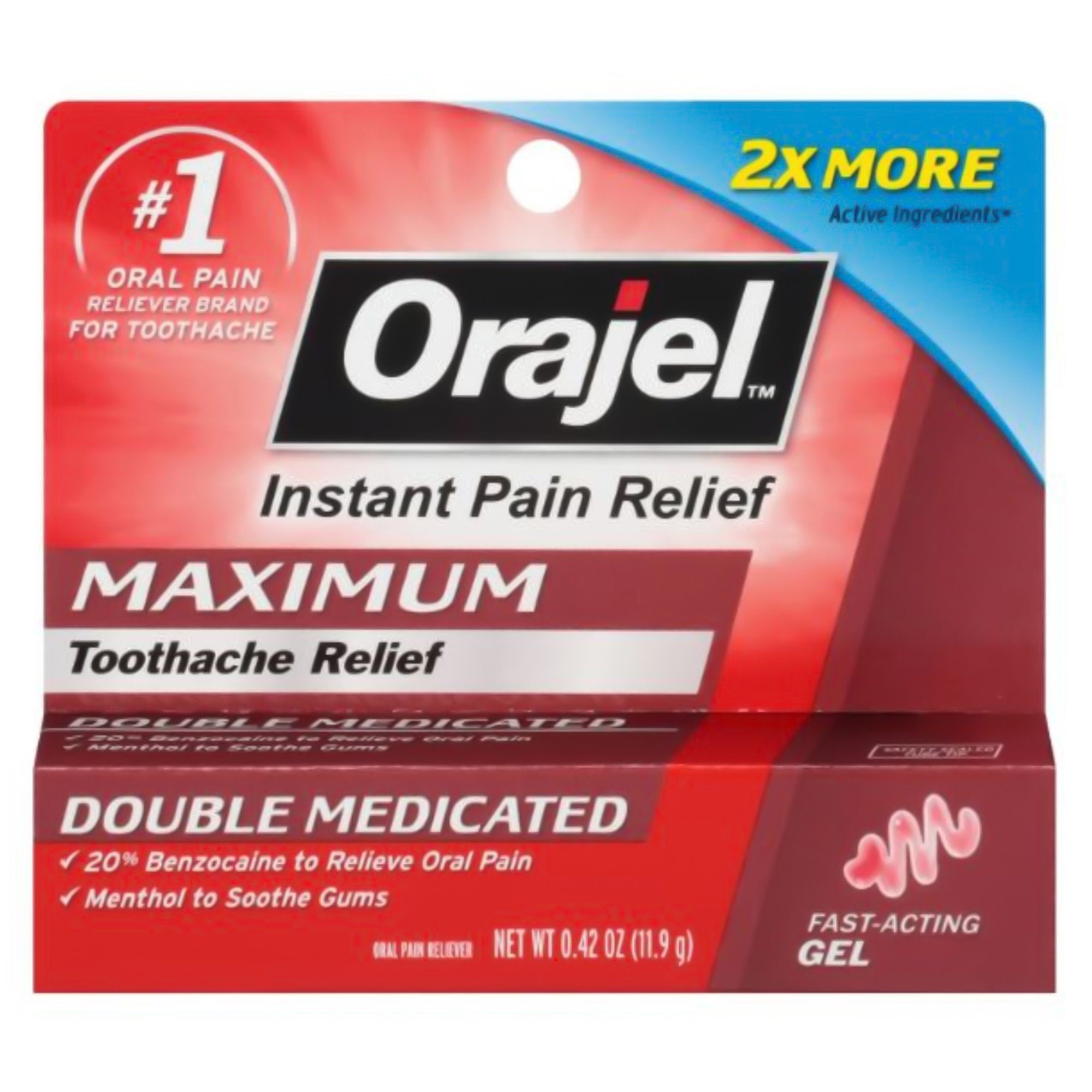 Orajel™ 2X Toothache & Gum Medicated Gel