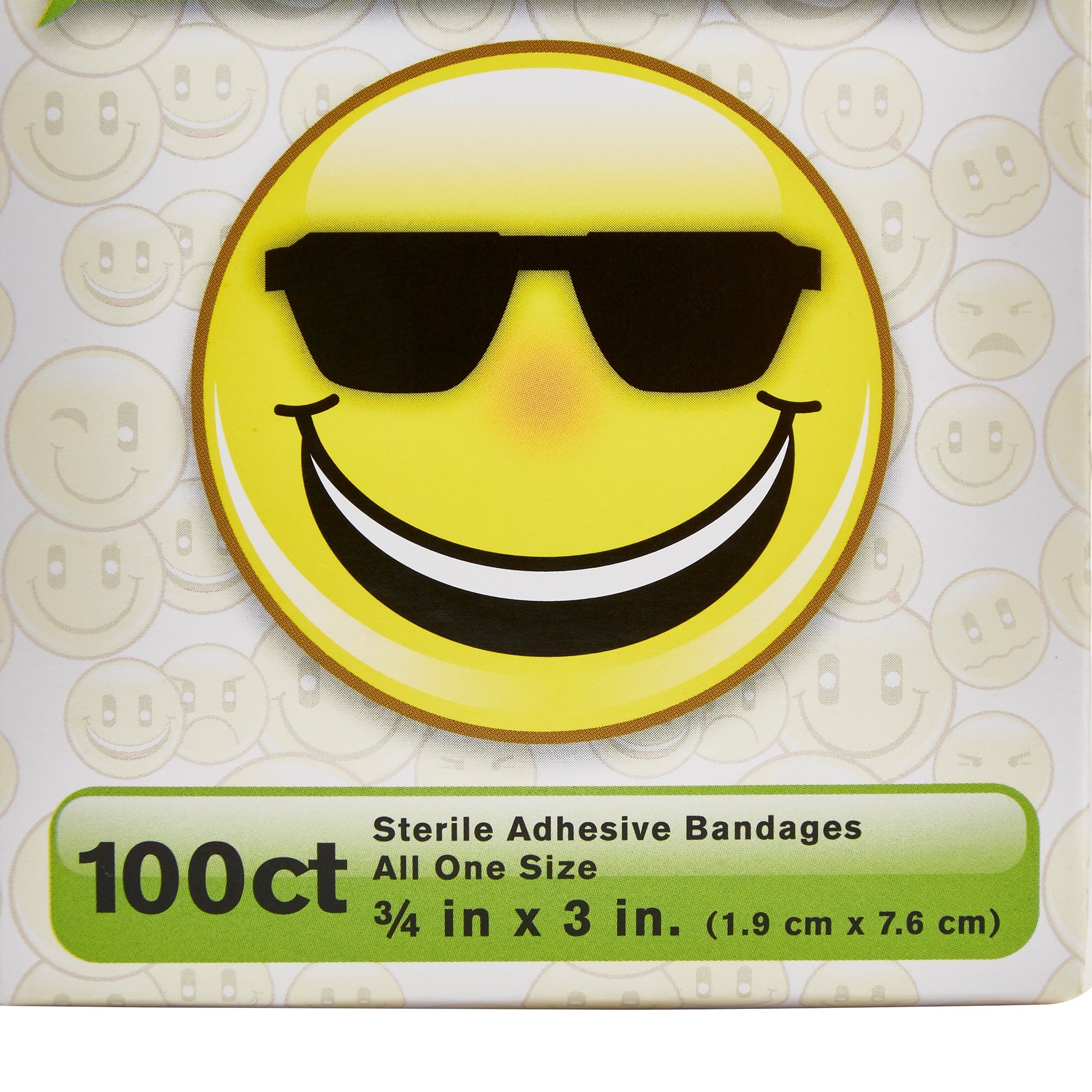 American® White Cross First Aid Emojis Kid Design Adhesive Strip, ¾ x 3 Inch (1 Unit)