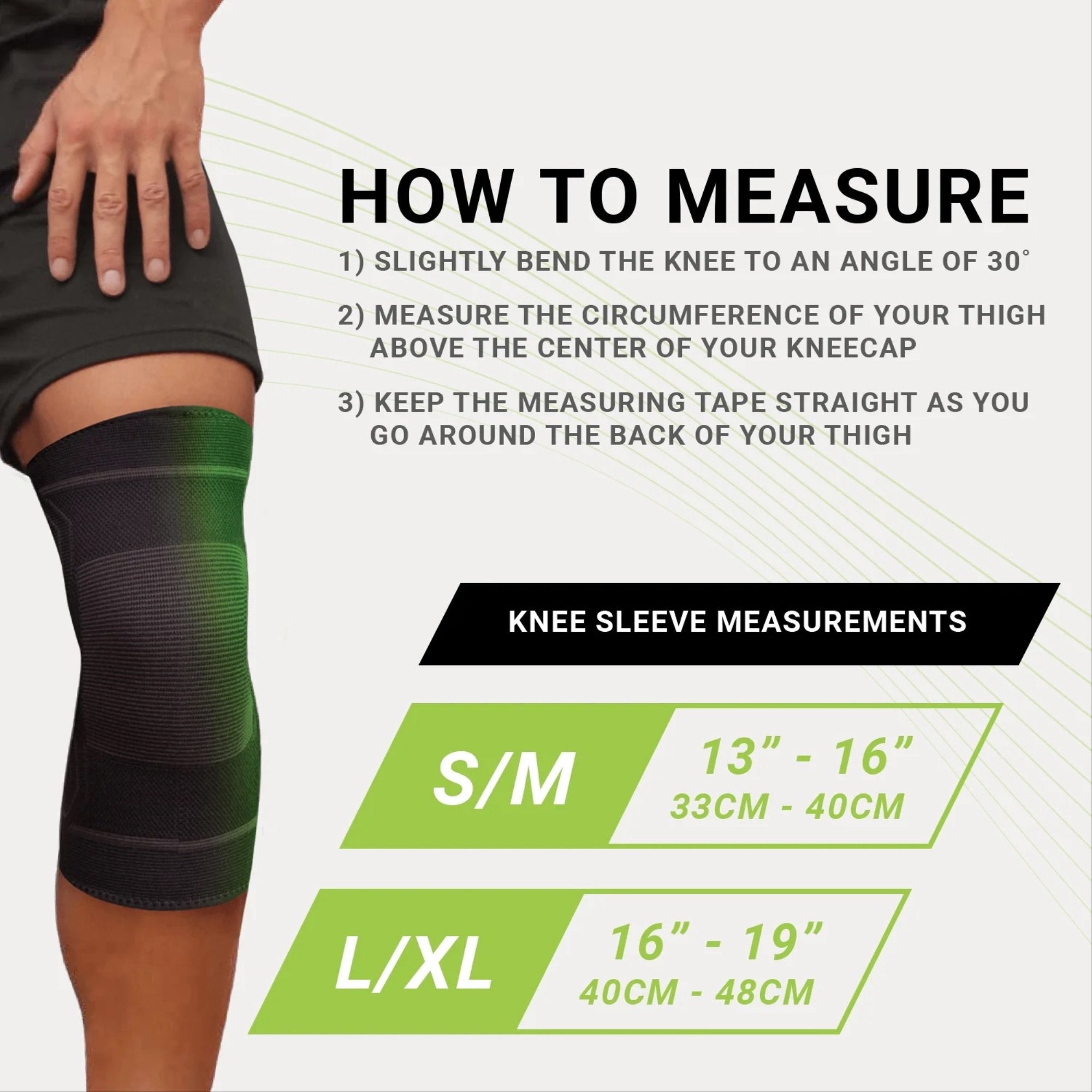 Knee Support Green Drop™ Large / X-Large Pull-On 16 to 19 Inch Thigh Circumference Left or Right Knee - image 2