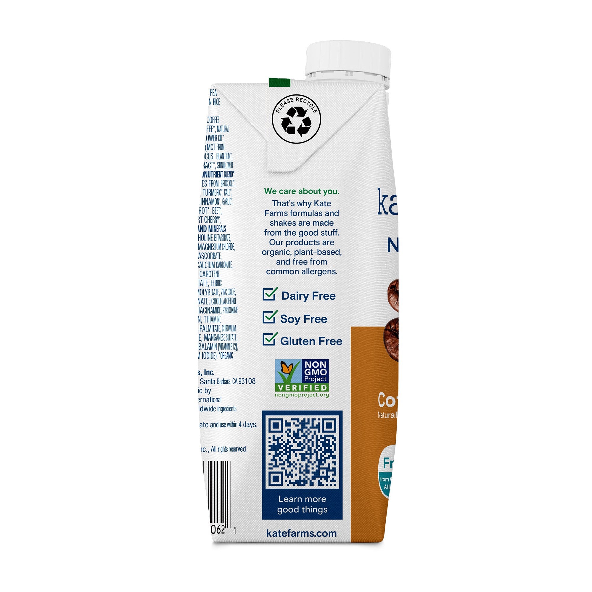 Oral Supplement Kate Farms Nutrition Shake Coffee Flavor Liquid 11 oz. Carton - image 3