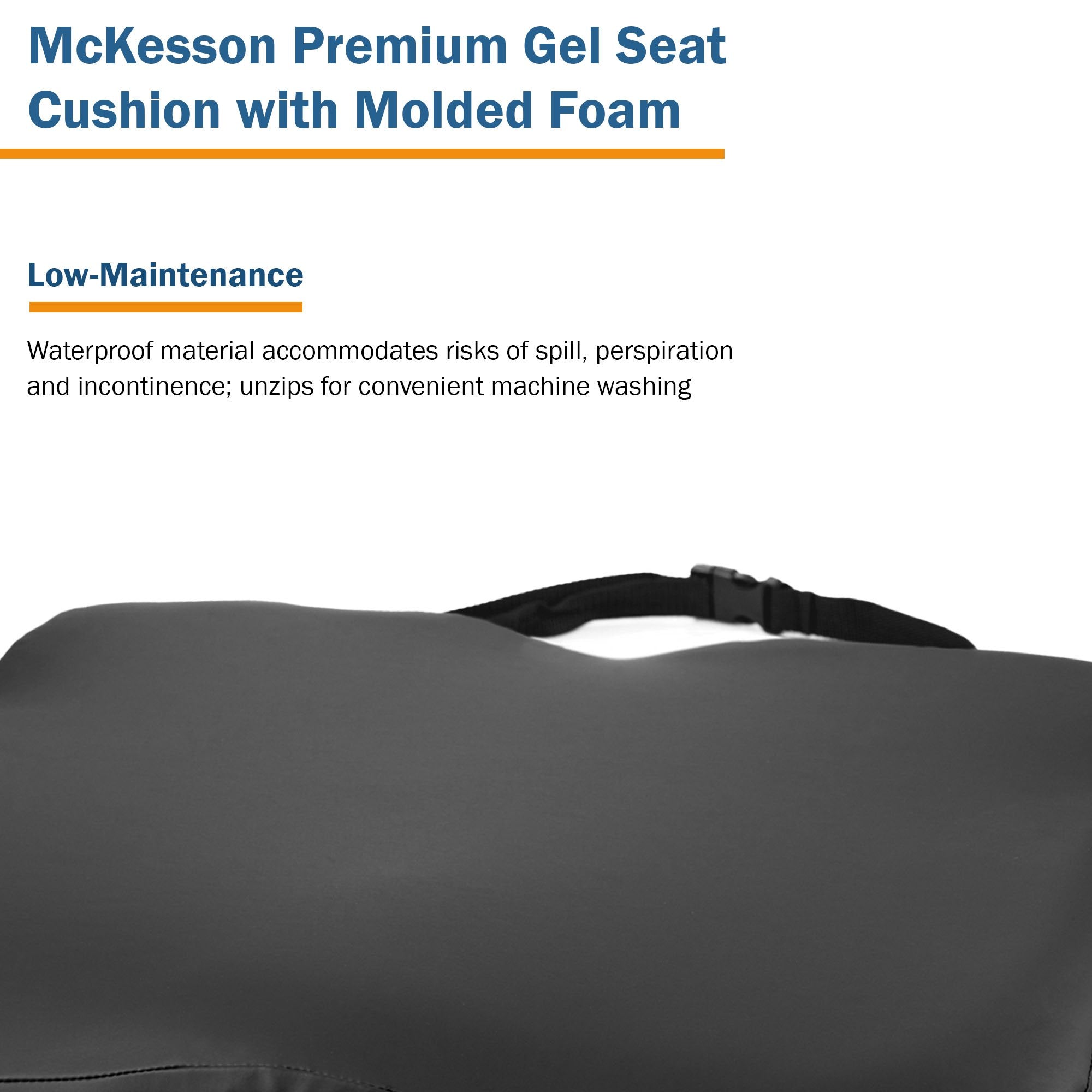 Contoured Seat Cushion McKesson 20 W X 16 L X 3 D Inch Foam / Gel - image 5