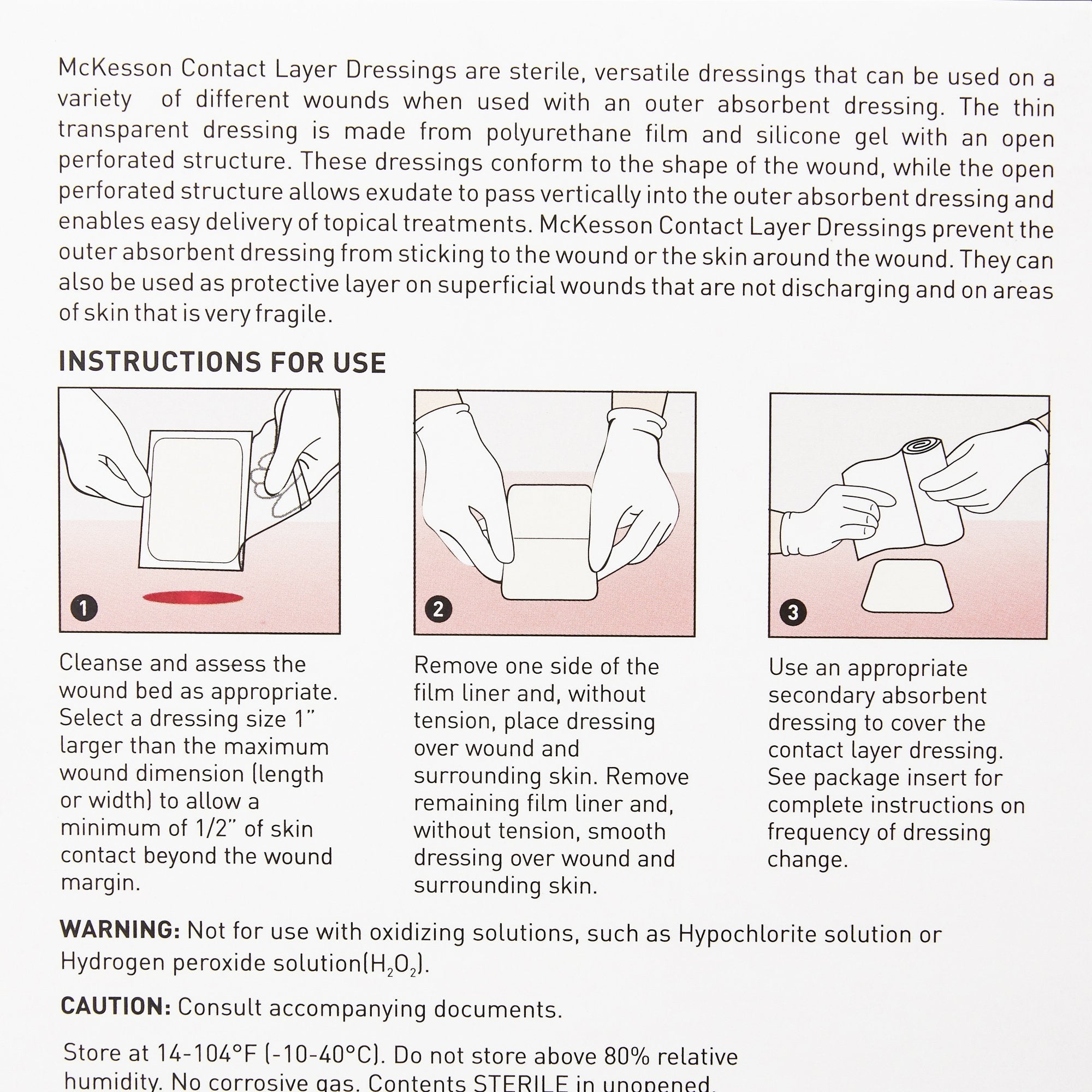 McKesson Silicone Wound Contact Layer Dressing, 3 x 4 Inch (10 Units)
