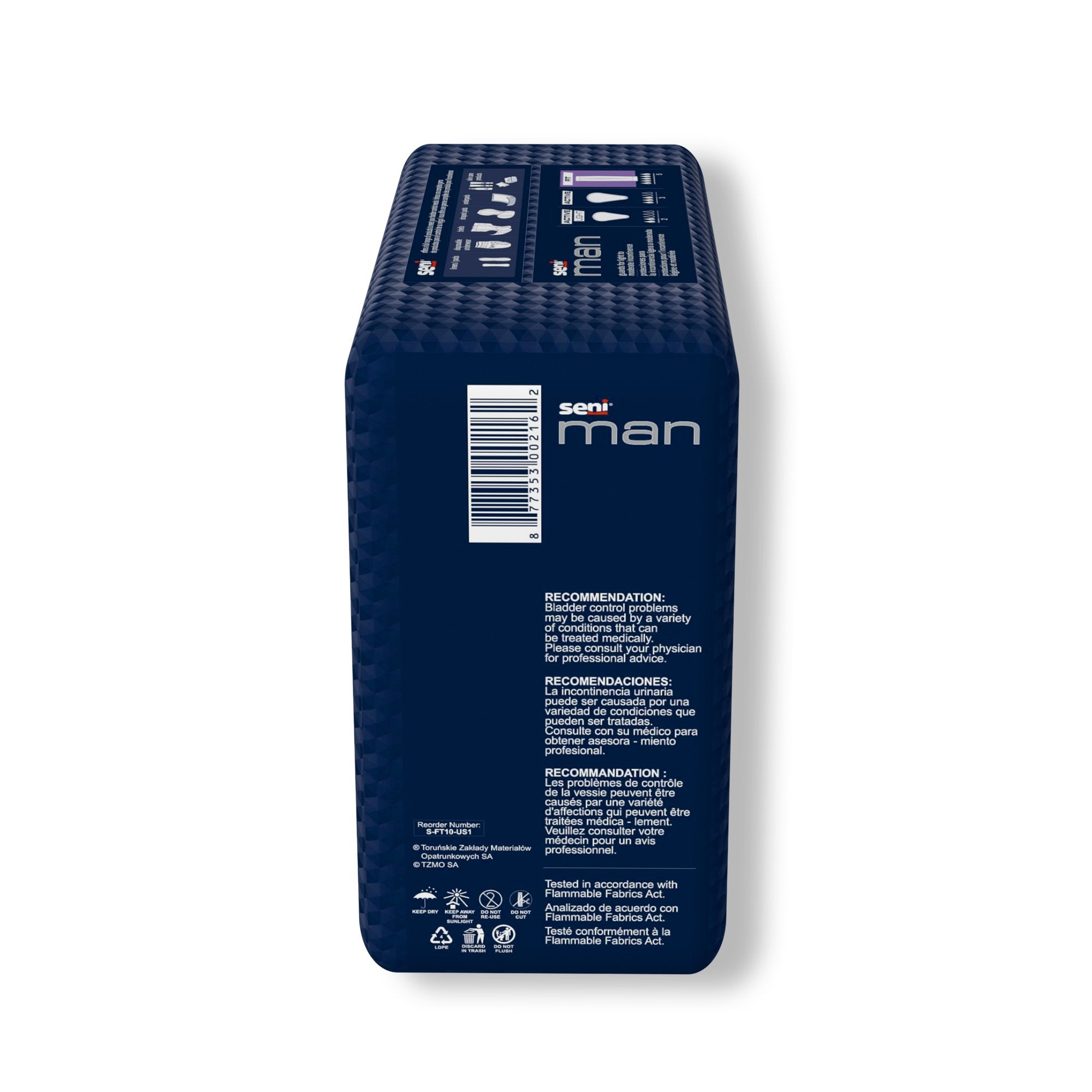 Bladder Control Pad Seni® Man Fit 3-1/2 X 15-7/10 Inch Moderate Absorbency Super Absorbent Core One Size Fits Most - image 6