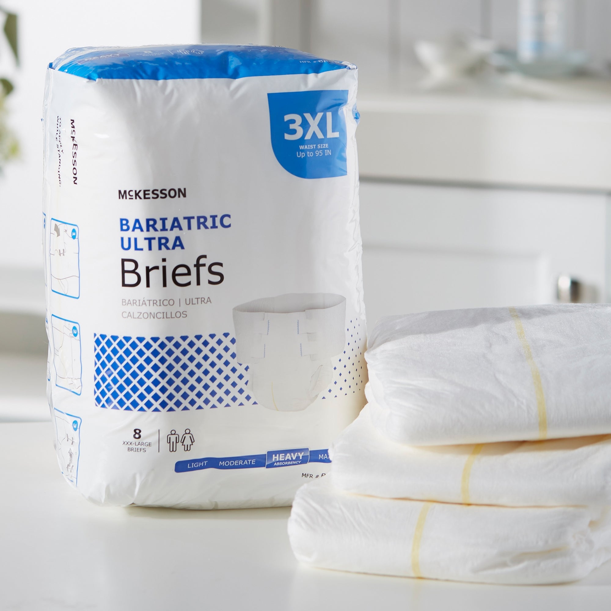 McKesson Ultra Plus 3XL Incontinence Briefs - Heavy Absorbency Comfort