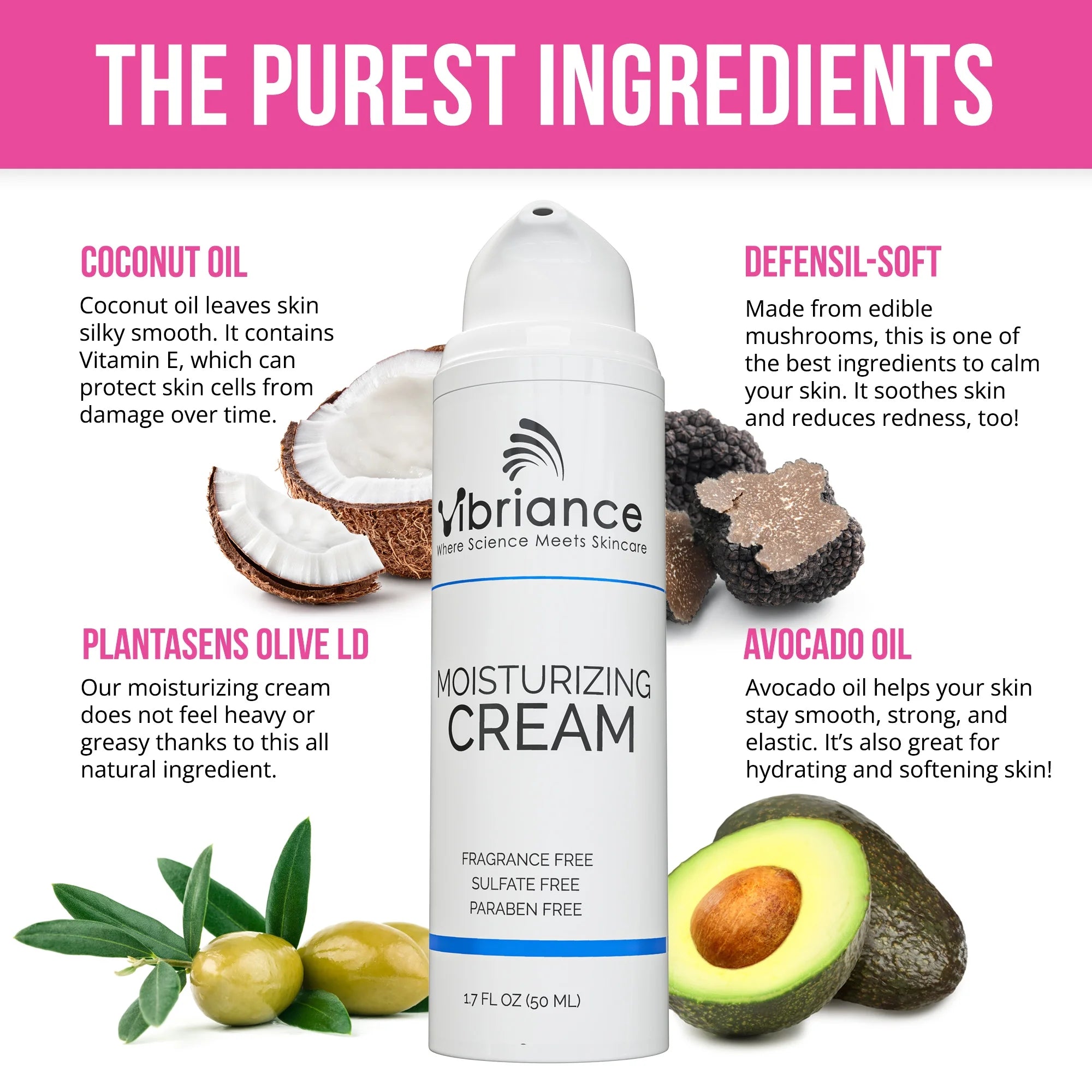 Vibriance Lightweight Face Moisturizing Cream, Hydrating and Fast-Absorbing, Gentle for All Skin Types, Non-Greasy Formula | 1.7 Fl Oz (50 Ml)