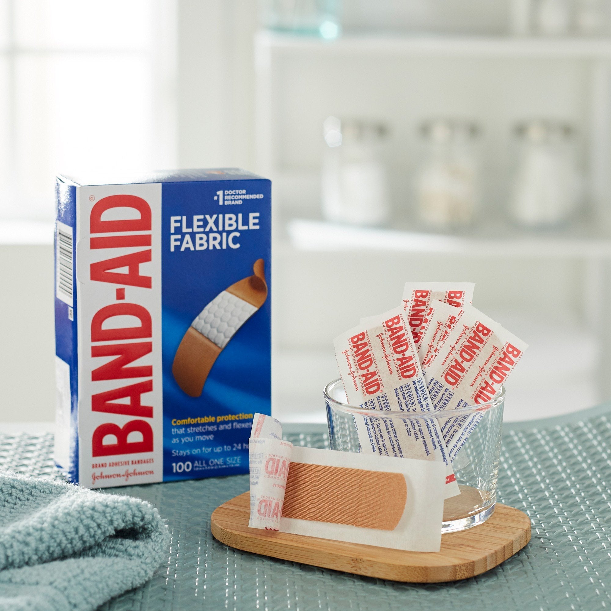Band-Aid® Flexible Fabric Tan Adhesive Strip, 1 x 3 Inch (100 Units)