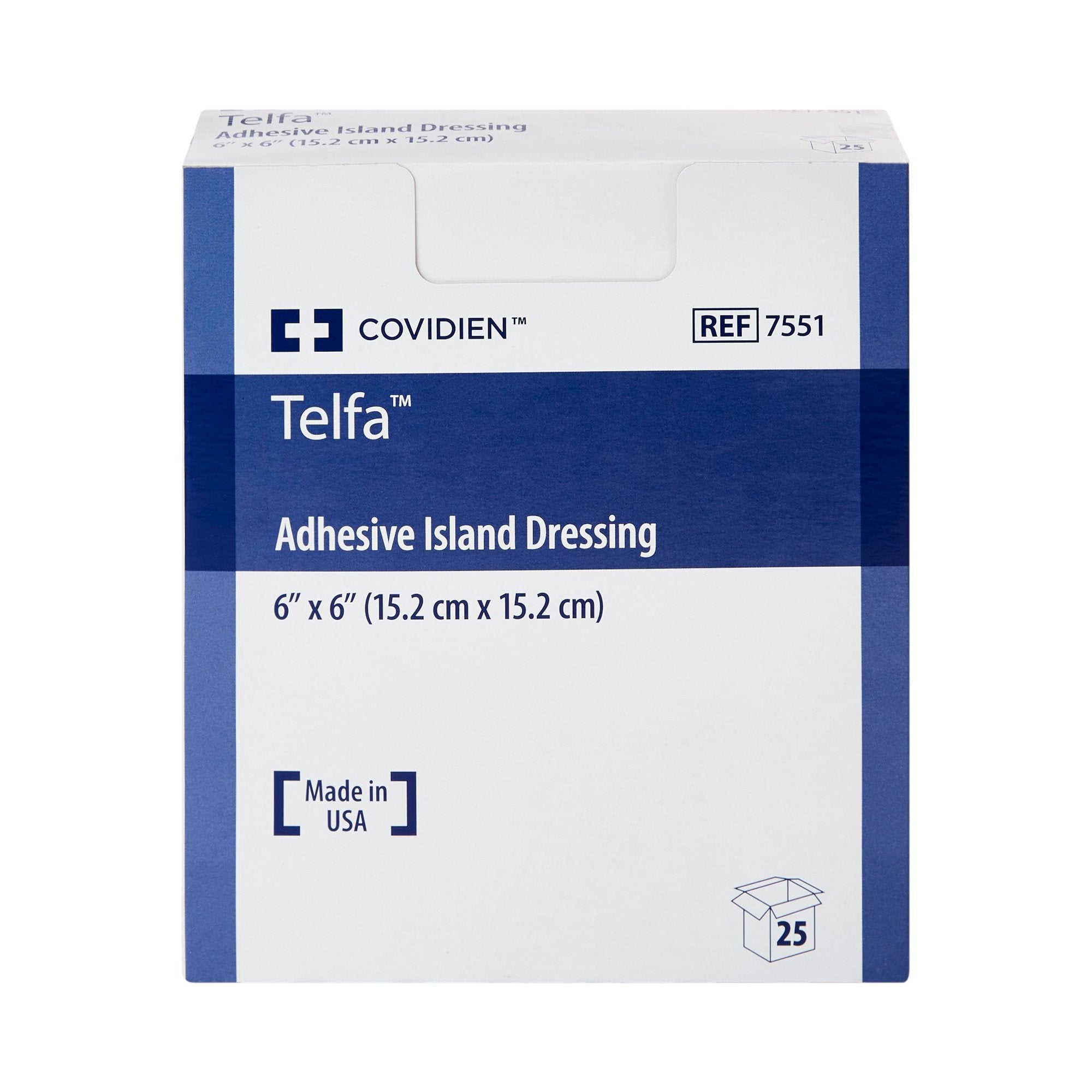 Telfa™ Adhesive Dressing, 6 x 6 Inch (25 Units)