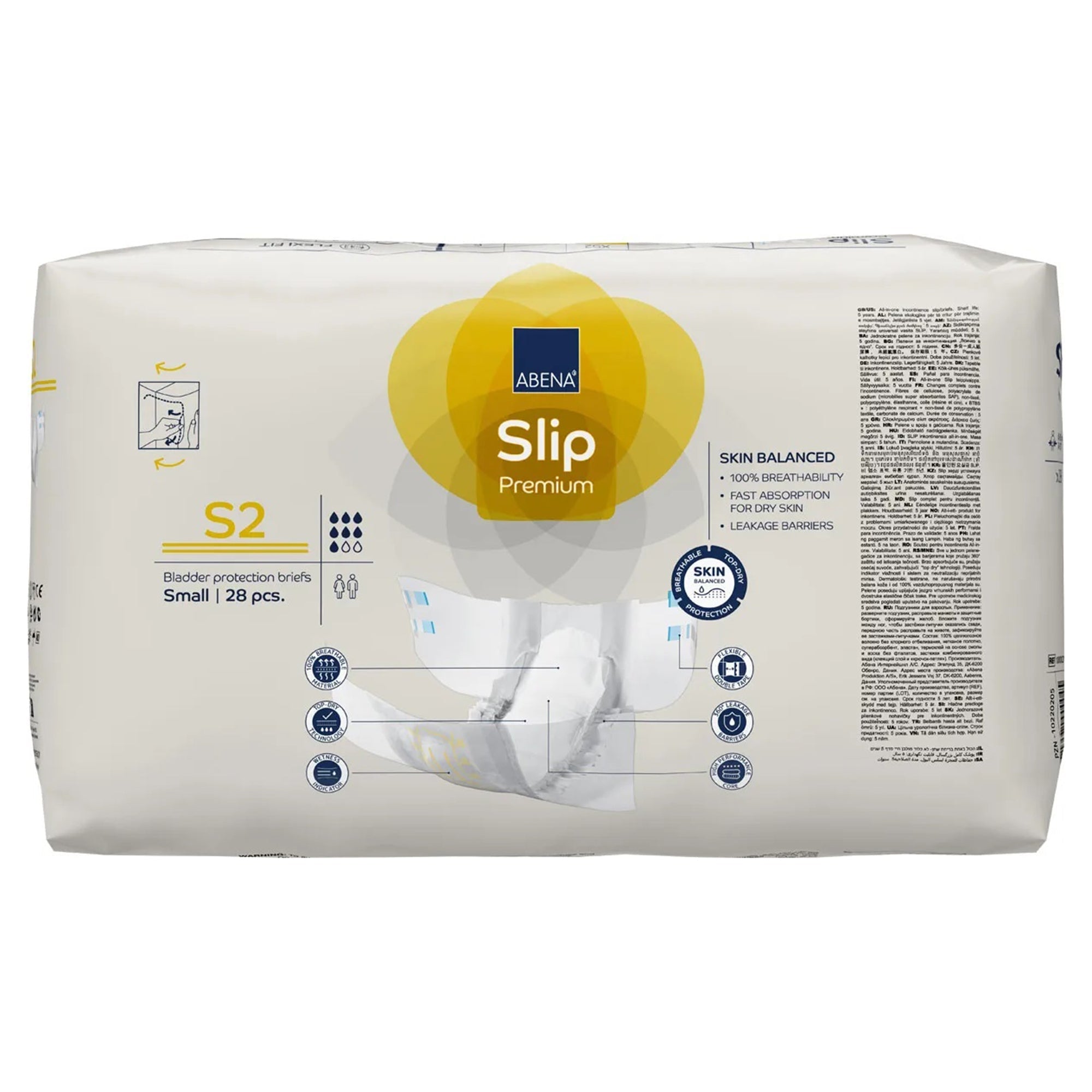 Abena® Slip Premium S2 Small Incontinence Briefs, 28-Pack