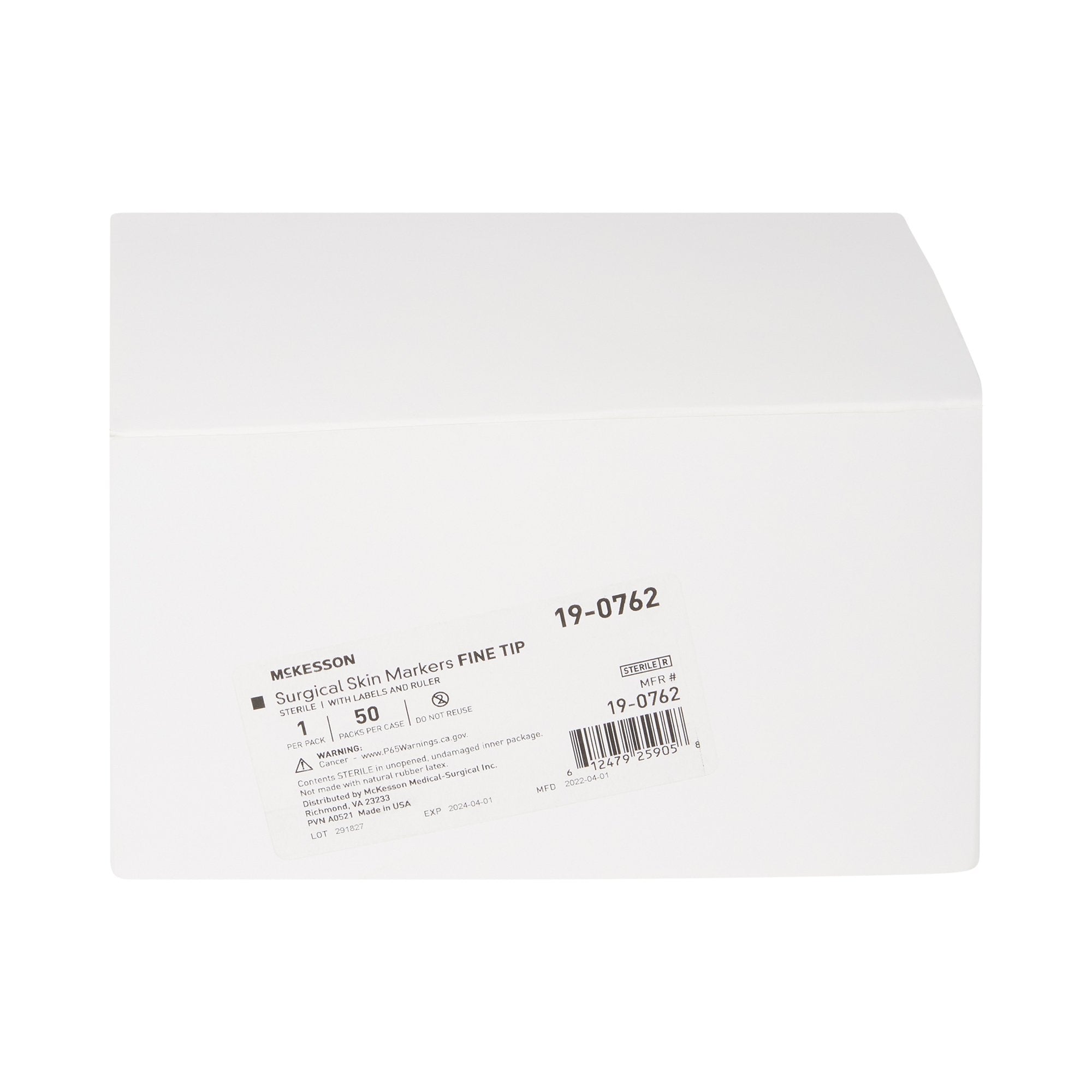 Skin Marker with Ruler and Labels McKesson Gentian Violet Ink Sterile Full Size Fine Tip (50 Units)
