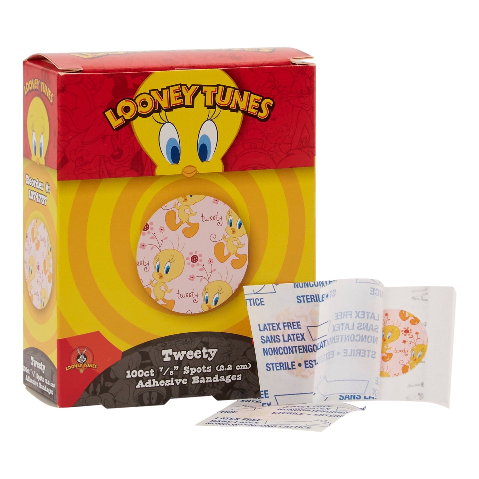 Looney Tunes™ Stat Strip® Adhesive Spot Bandage, 7/8-Inch Round (1 Unit)